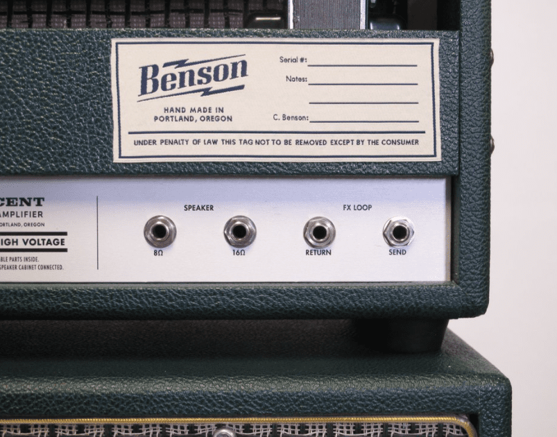 Benson Vincent 30 Watt Channel Switching Head & 2x12 Open Back Cab - Green Tolex - Mint Condition! - Image 6