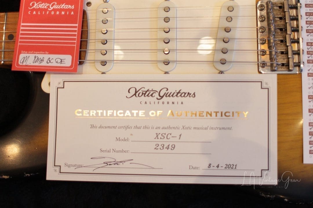 Xotic XSC-1 S-Style Lightly Relic'd Electric Guitar - 2 Tone Sunburst Finish & Roasted Flame Maple Neck #2349 - Image 15