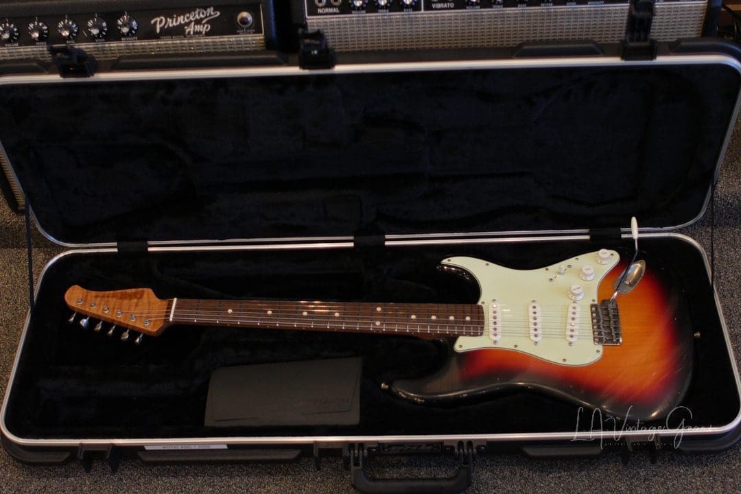 Xotic XSC-1 S-Style Lightly Relic'd Electric Guitar - 3 Tone Sunburst Finish & Roasted Flame Maple Neck #2332 - Image 19