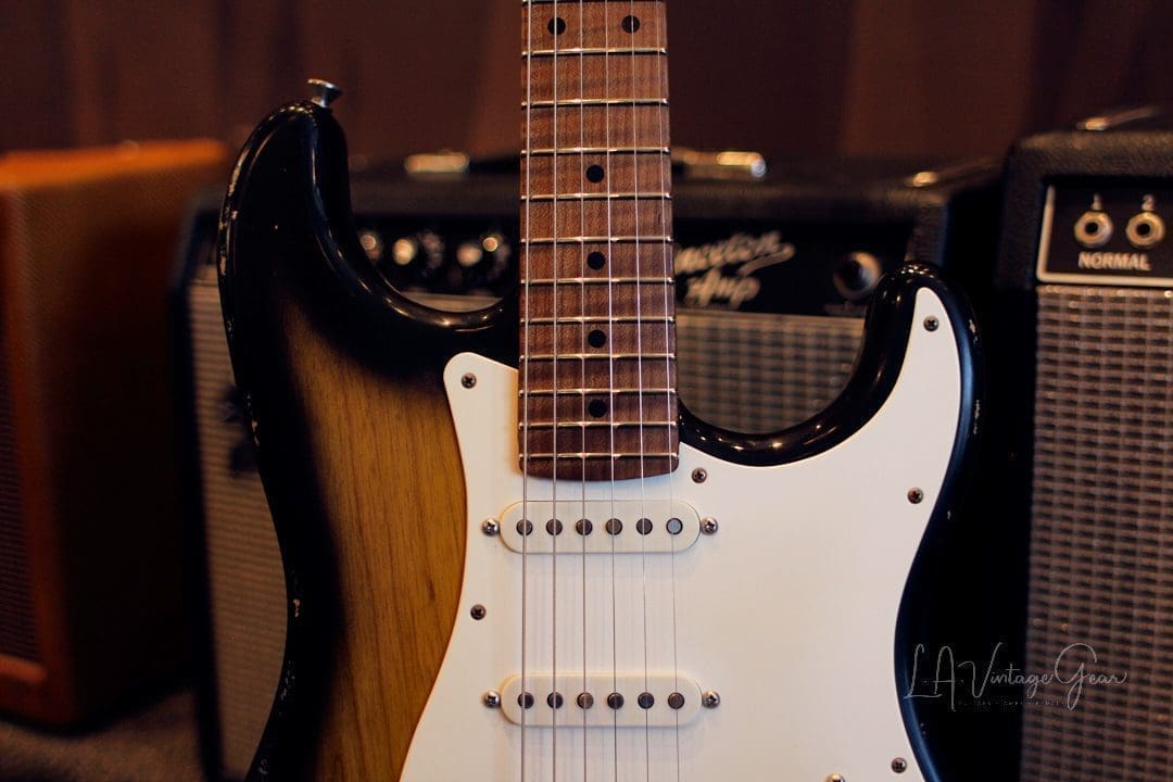 Xotic XSC-1 S-Style Lightly Relic'd Electric Guitar - 2 Tone Sunburst Finish & Roasted Flame Maple Neck #2349 - Image 3