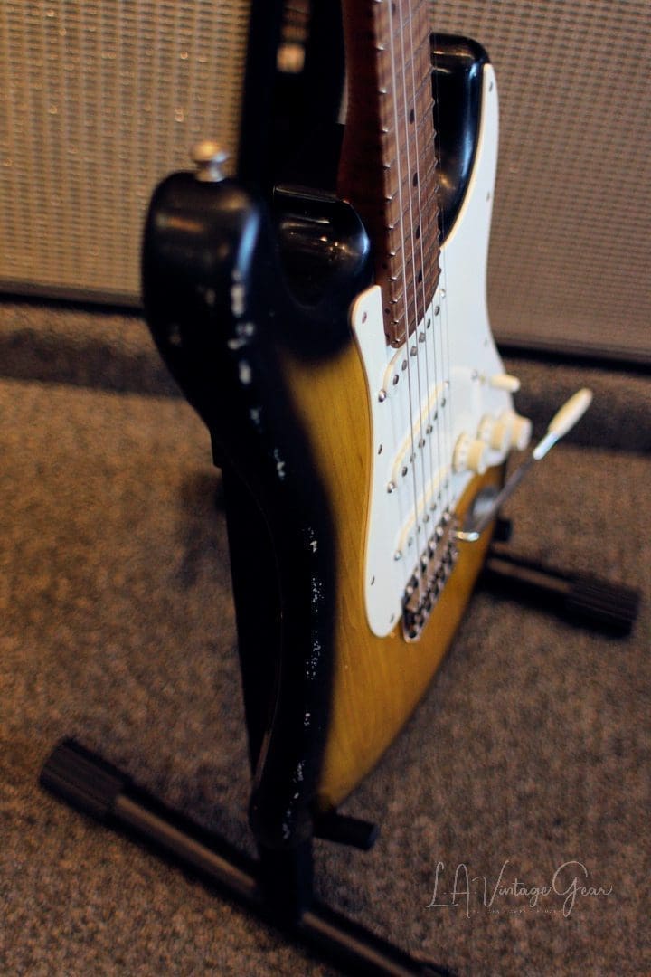 Xotic XSC-1 S-Style Lightly Relic'd Electric Guitar - 2 Tone Sunburst Finish & Roasted Flame Maple Neck #2349 - Image 8