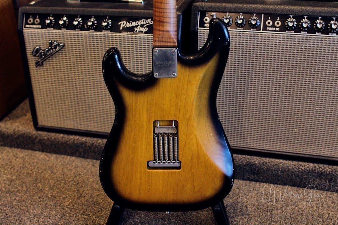 Xotic XSC-1 S-Style Lightly Relic'd Electric Guitar - 2 Tone Sunburst Finish & Roasted Flame Maple Neck #2349 - Image 9