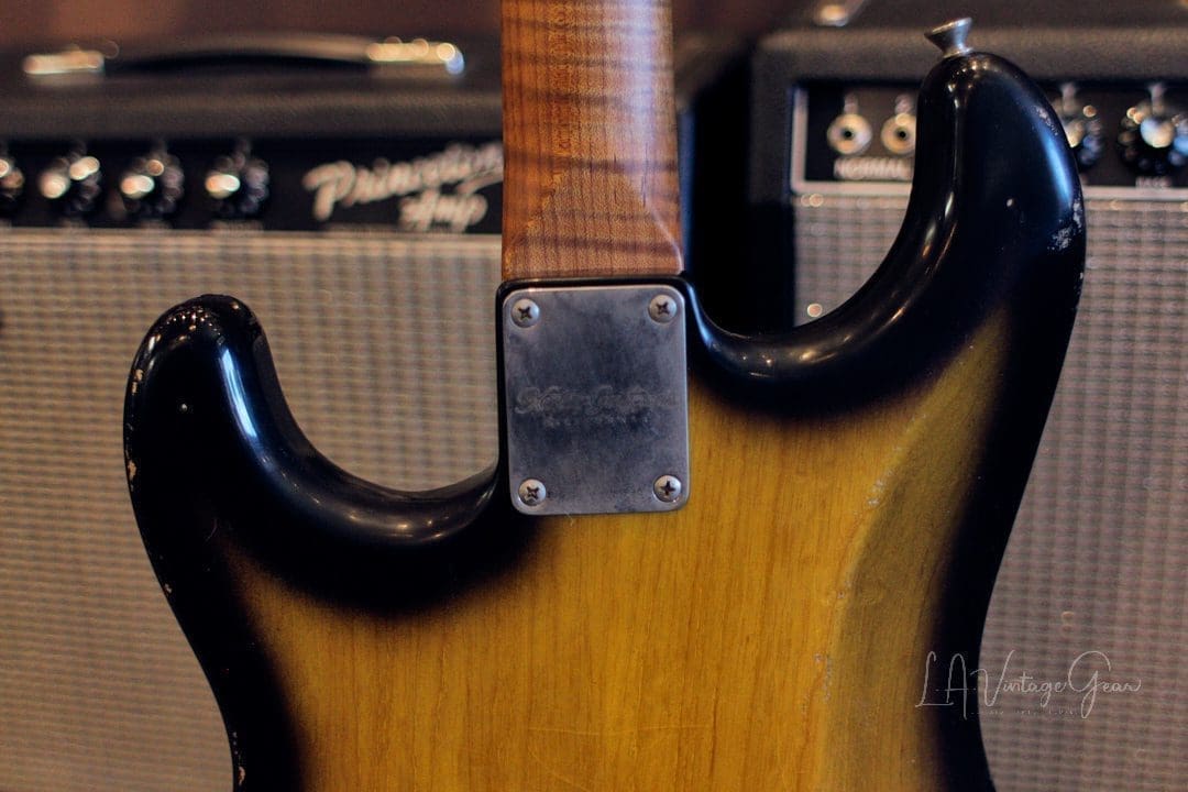 Xotic XSC-1 S-Style Lightly Relic'd Electric Guitar - 2 Tone Sunburst Finish & Roasted Flame Maple Neck #2349 - Image 10