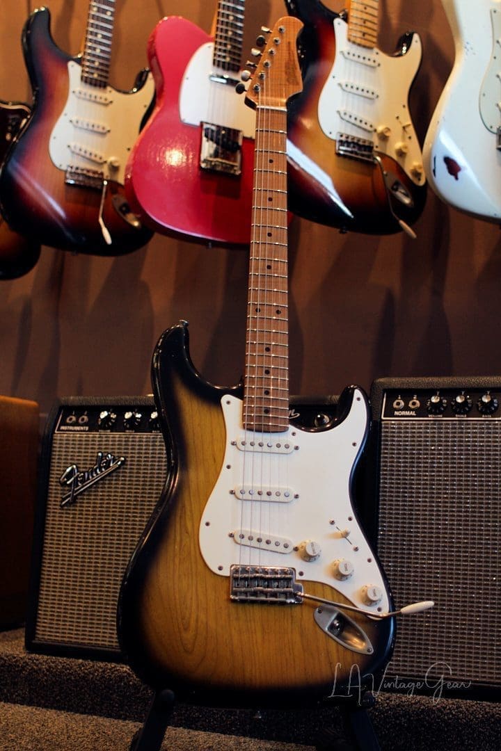 Xotic XSC-1 S-Style Lightly Relic'd Electric Guitar - 2 Tone Sunburst Finish & Roasted Flame Maple Neck #2349