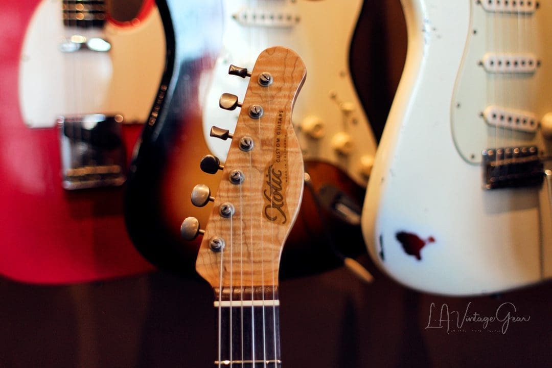 Xotic XTC-1 T-Style Lightly Relic'd Electric Guitar - Whiteguard Blonde & Roasted Flame Maple Neck #2333 - Image 7