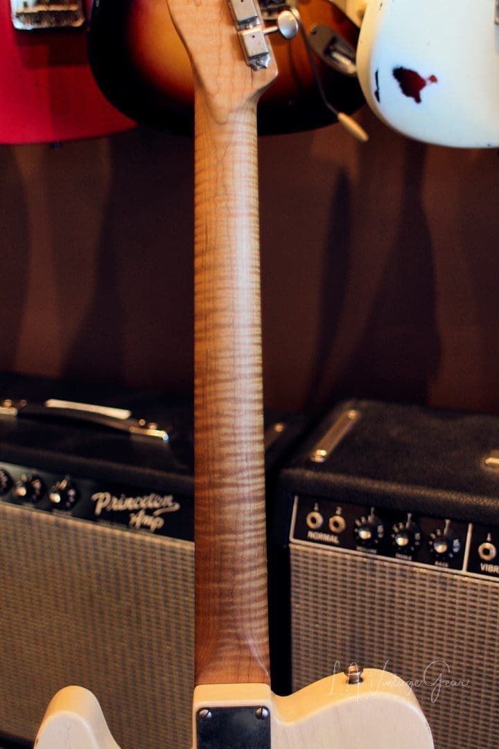 Xotic XTC-1 T-Style Lightly Relic'd Electric Guitar - Whiteguard Blonde & Roasted Flame Maple Neck #2333 - Image 14