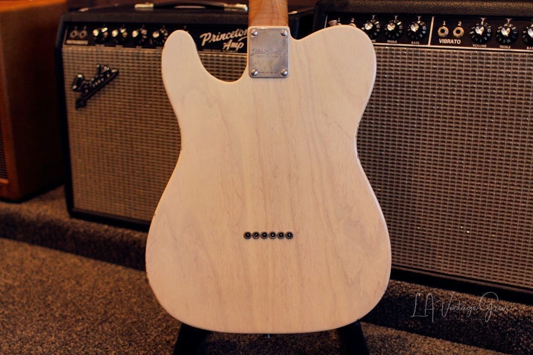Xotic XTC-1 T-Style Lightly Relic'd Electric Guitar - Whiteguard Blonde & Roasted Flame Maple Neck #2333 - Image 8