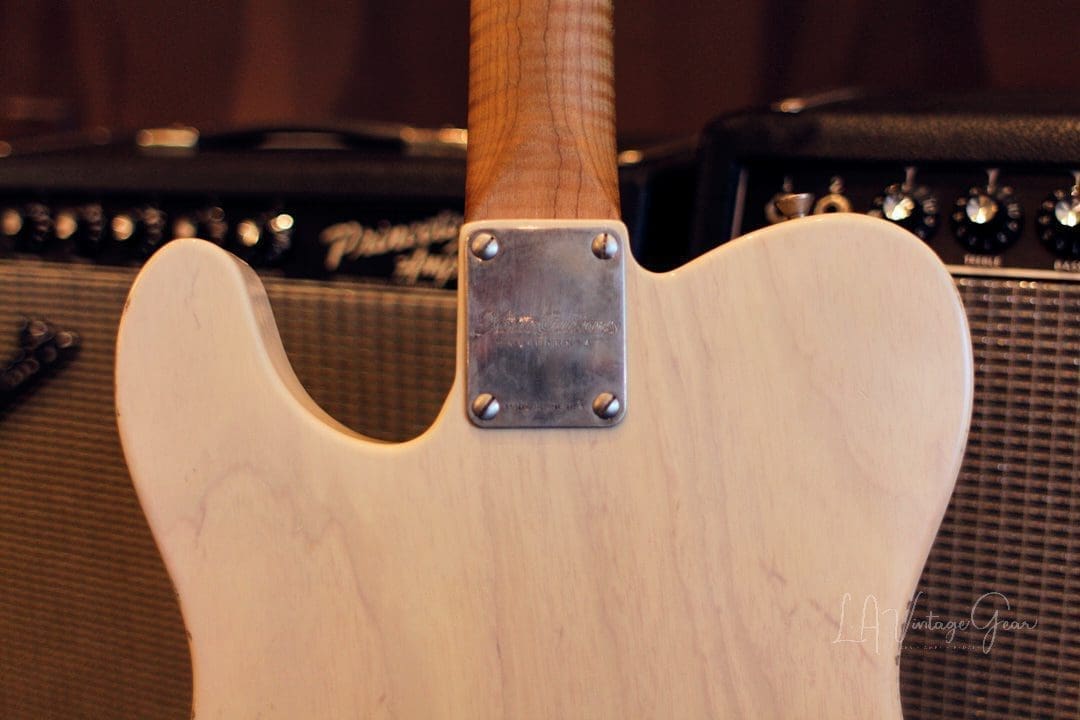 Xotic XTC-1 T-Style Lightly Relic'd Electric Guitar - Whiteguard Blonde & Roasted Flame Maple Neck #2333 - Image 9