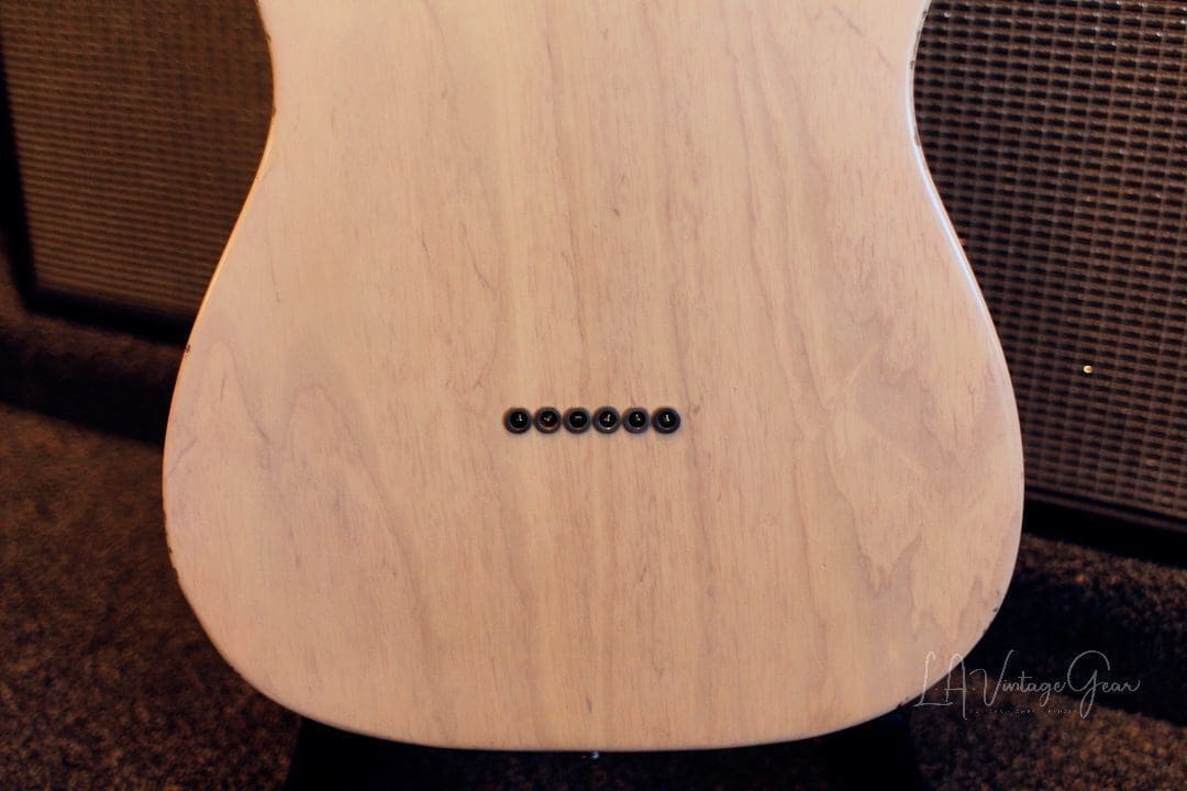 Xotic XTC-1 T-Style Lightly Relic'd Electric Guitar - Whiteguard Blonde & Roasted Flame Maple Neck #2333 - Image 10