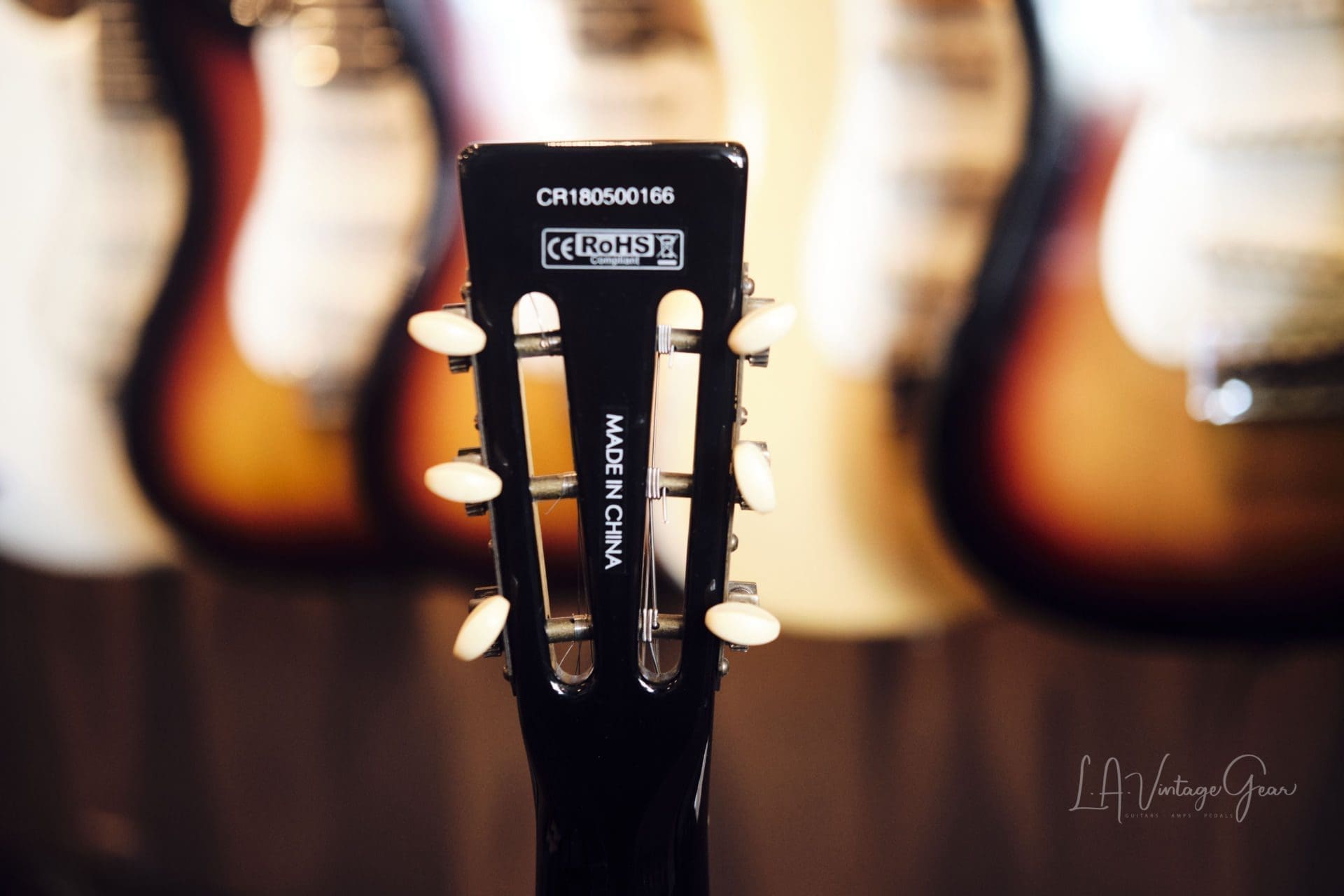 B&G Little Sister Crossroads Electric Guitar - Glossy Black Finish - Image 18