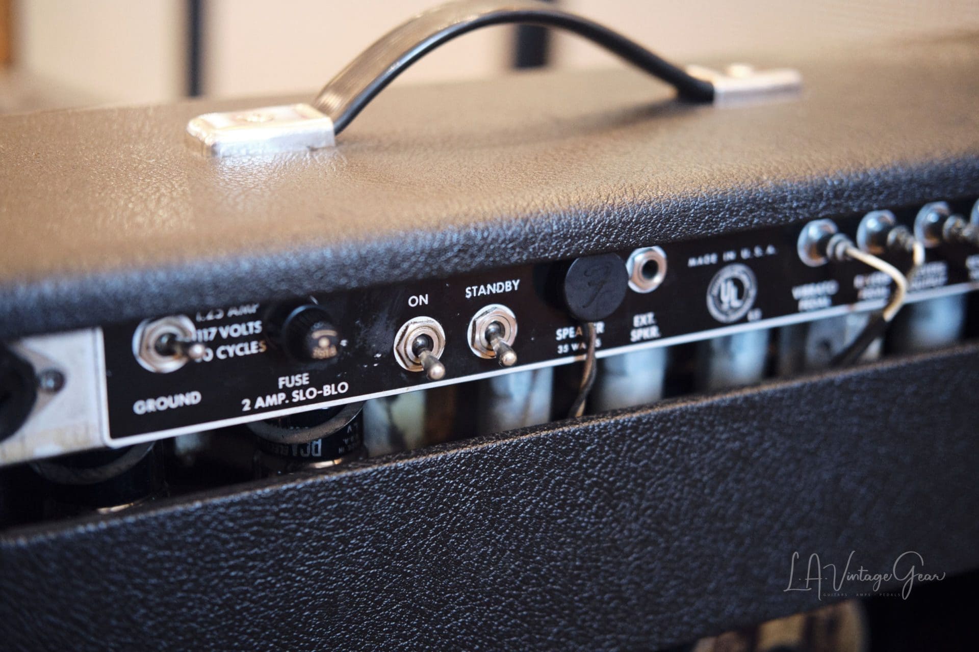 Fender 1966 Vintage Blackface Vibrolux Guitar Amplifier - with Jensen Speakers! - Image 11