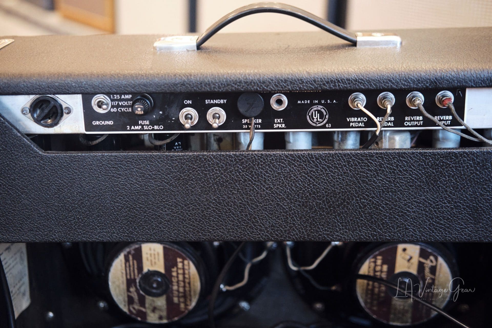 Fender 1966 Vintage Blackface Vibrolux Guitar Amplifier - with Jensen Speakers! - Image 17