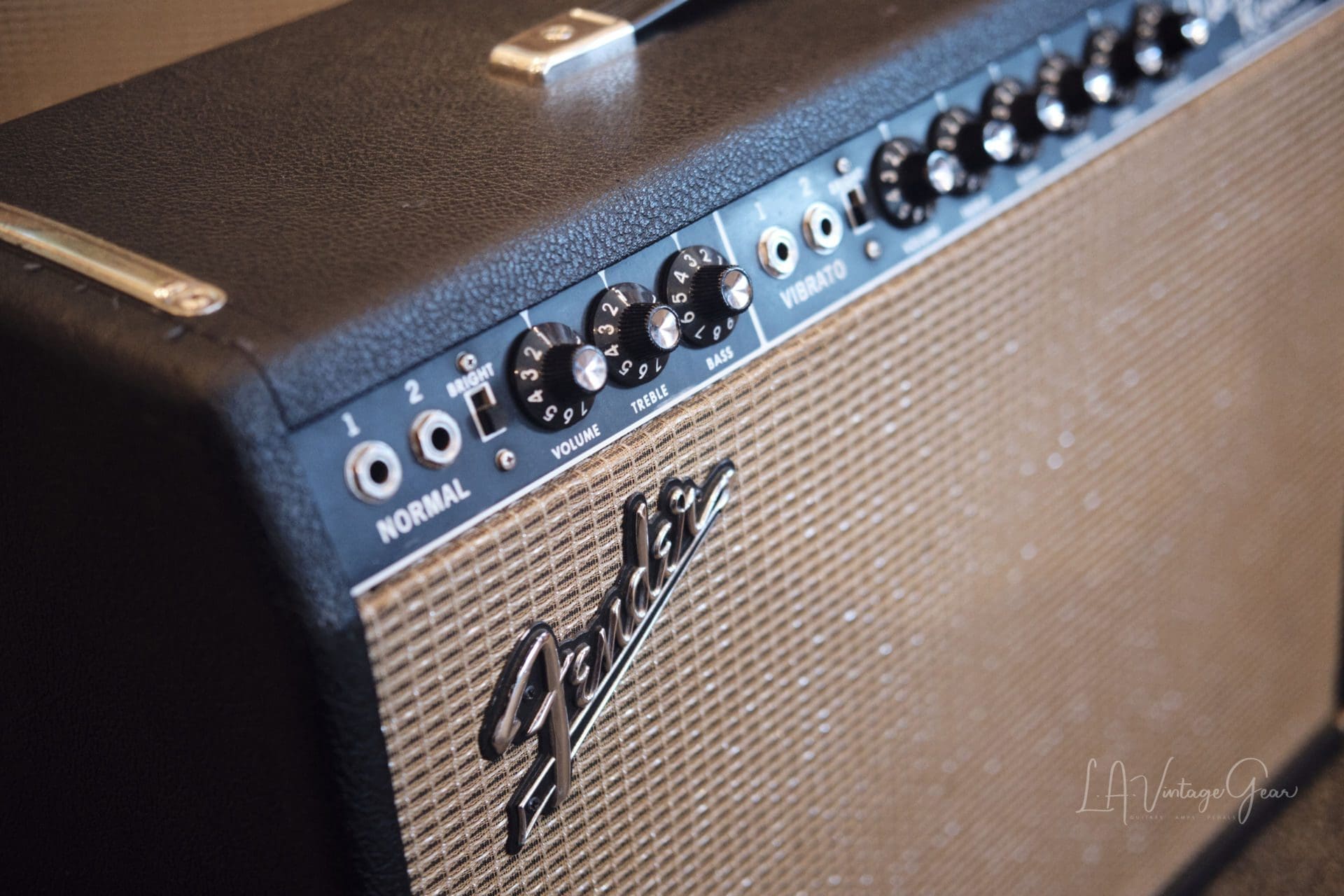 Fender 1966 Vintage Blackface Vibrolux Guitar Amplifier - with Jensen Speakers! - Image 4
