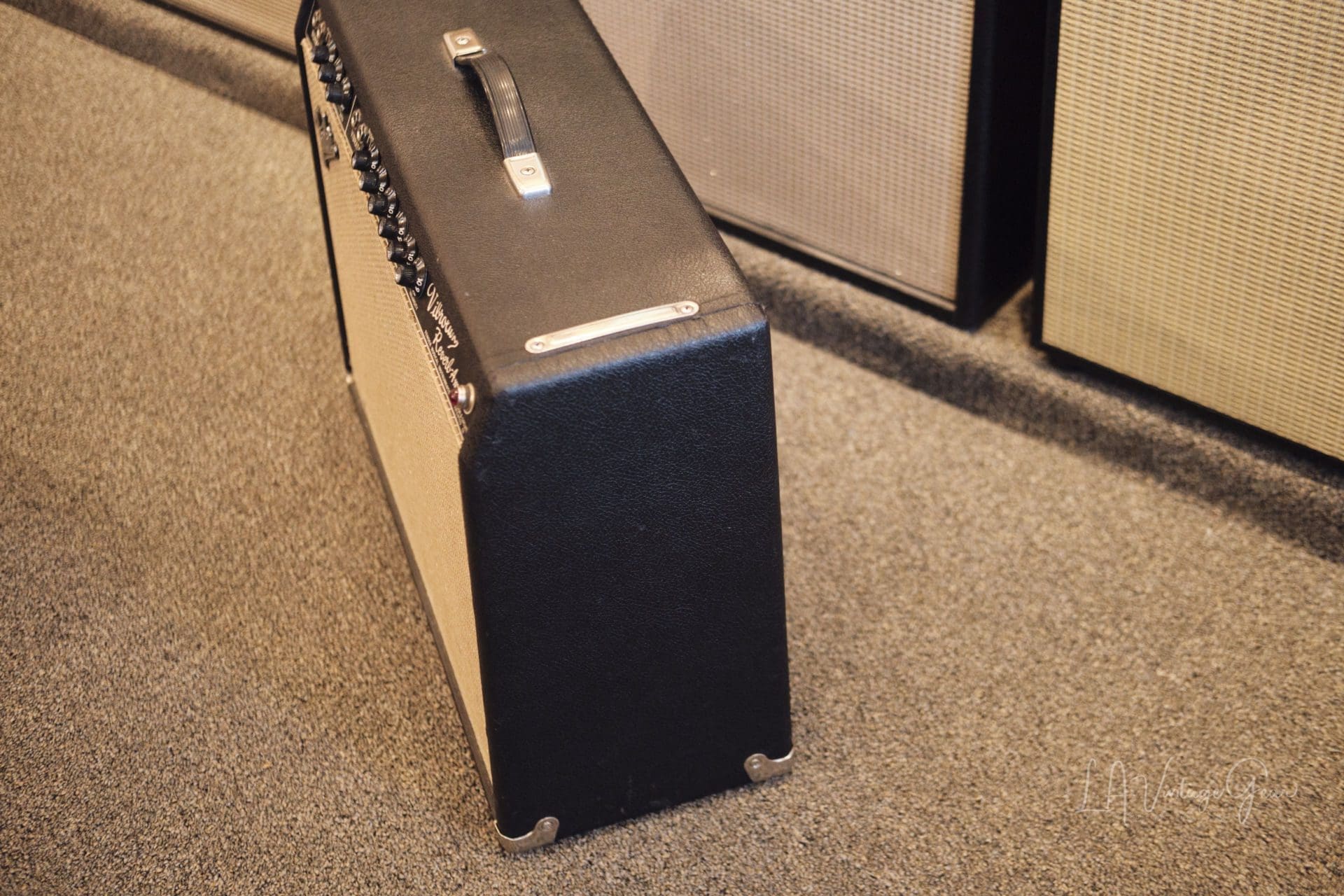 Fender 1966 Vintage Blackface Vibrolux Guitar Amplifier - with Jensen Speakers! - Image 7