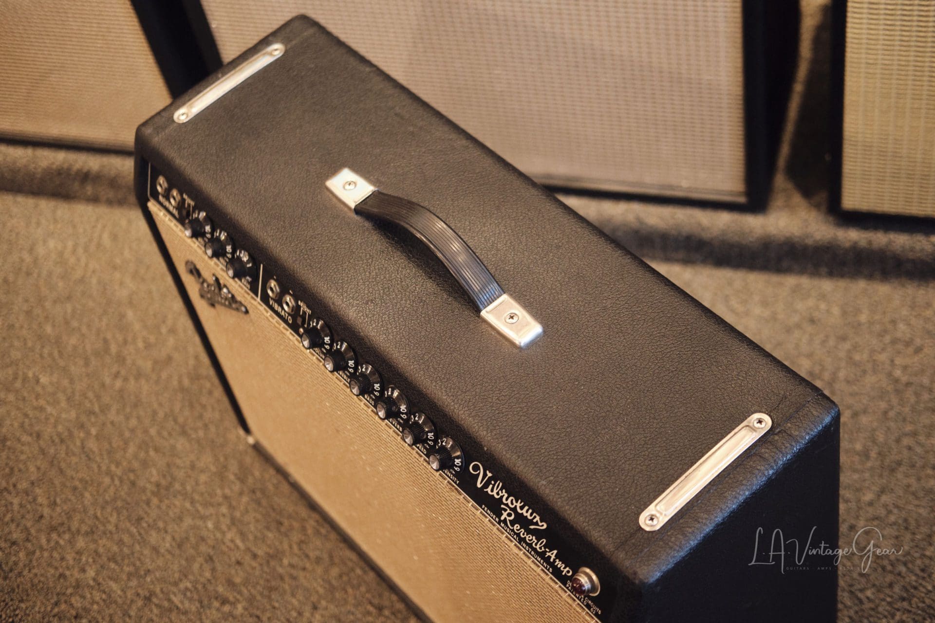 Fender 1966 Vintage Blackface Vibrolux Guitar Amplifier - with Jensen Speakers! - Image 6