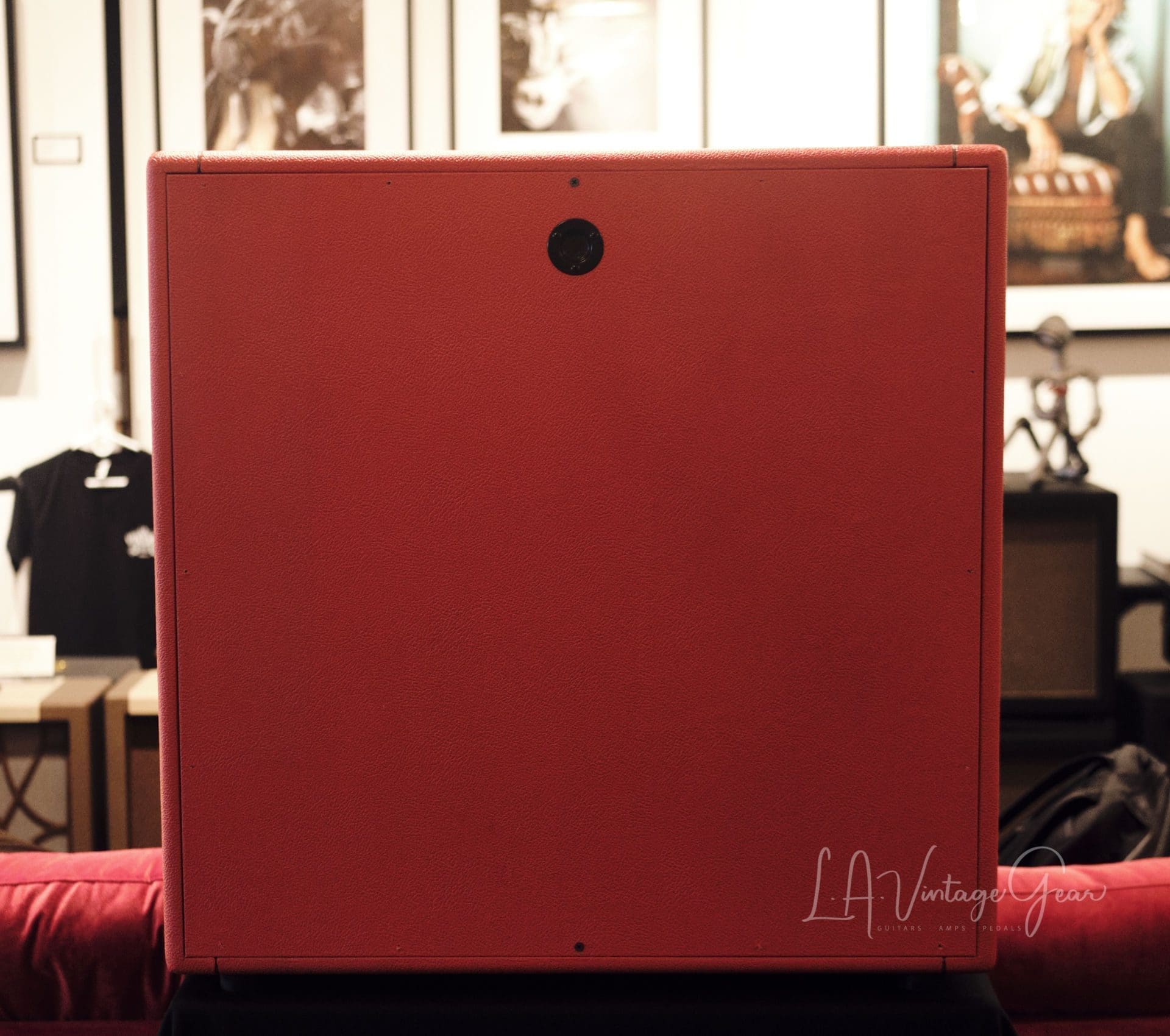 Kerry Wright Tribute Series 4 x 12 Guitar Speaker Cabinet-in Red Tolex with Gold Piping - Unloaded - Image 2