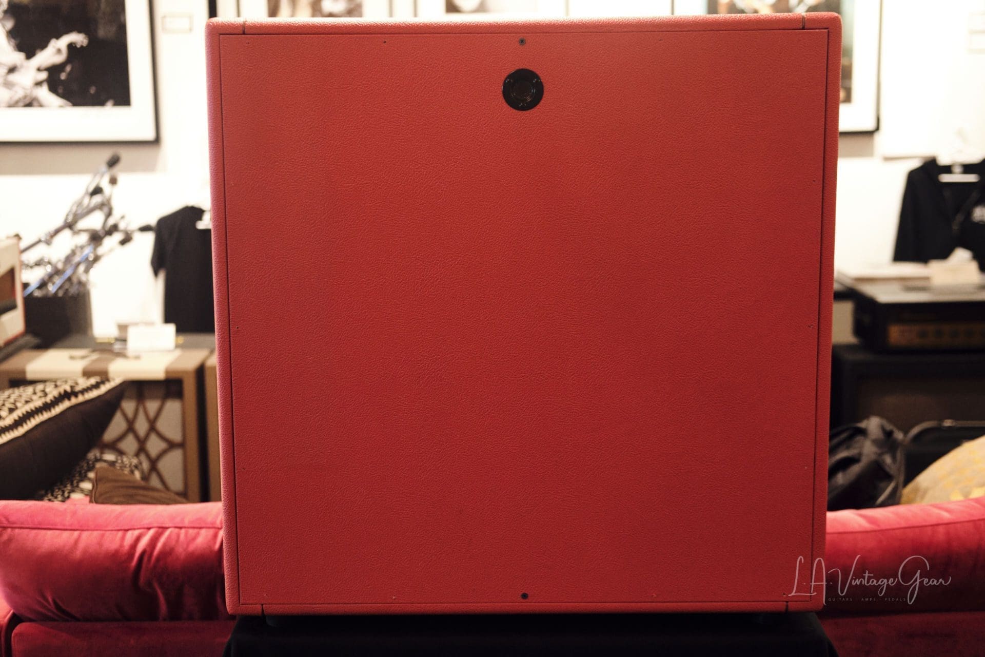 Kerry Wright Tribute Series 4 x 12 Guitar Speaker Cabinet-in Red Tolex with Gold Piping - Unloaded - Image 3
