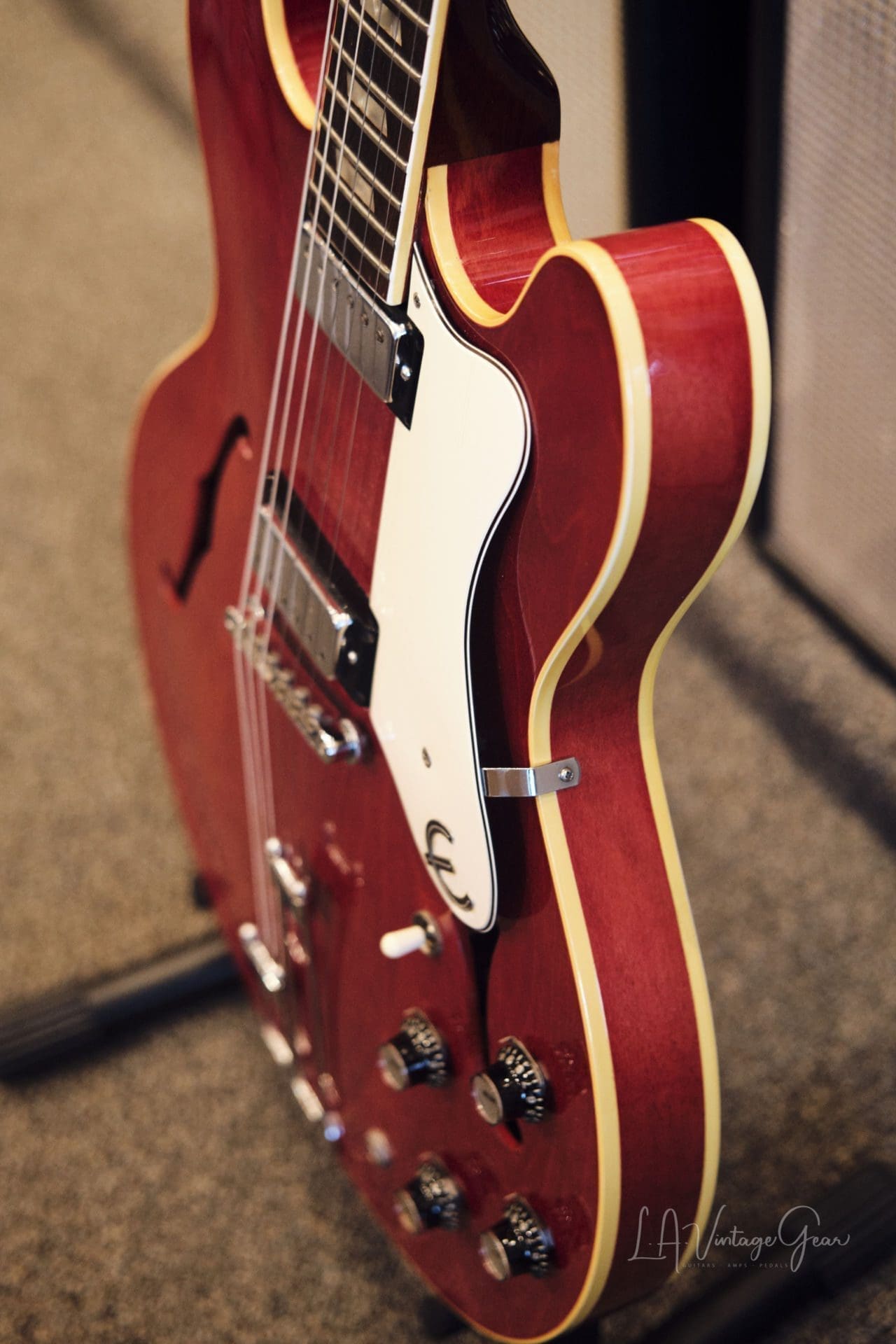 Epiphone 1967 Vintage Riviera ES360TD - Cherry Finish & Patent Number Mini-Hums ! Val McCallum Owned - Image 12