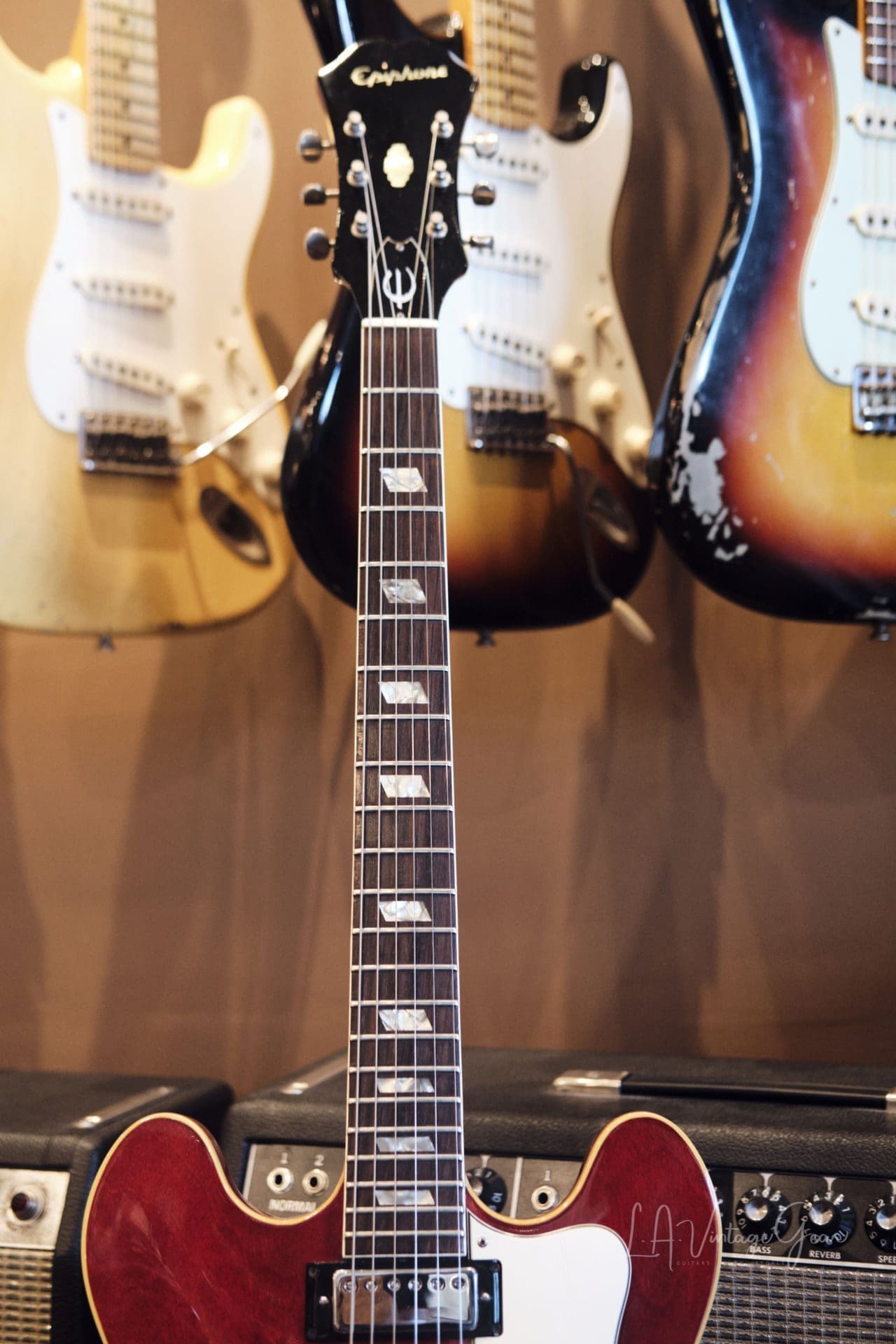 Epiphone 1967 Vintage Riviera ES360TD - Cherry Finish & Patent Number Mini-Hums ! Val McCallum Owned - Image 14