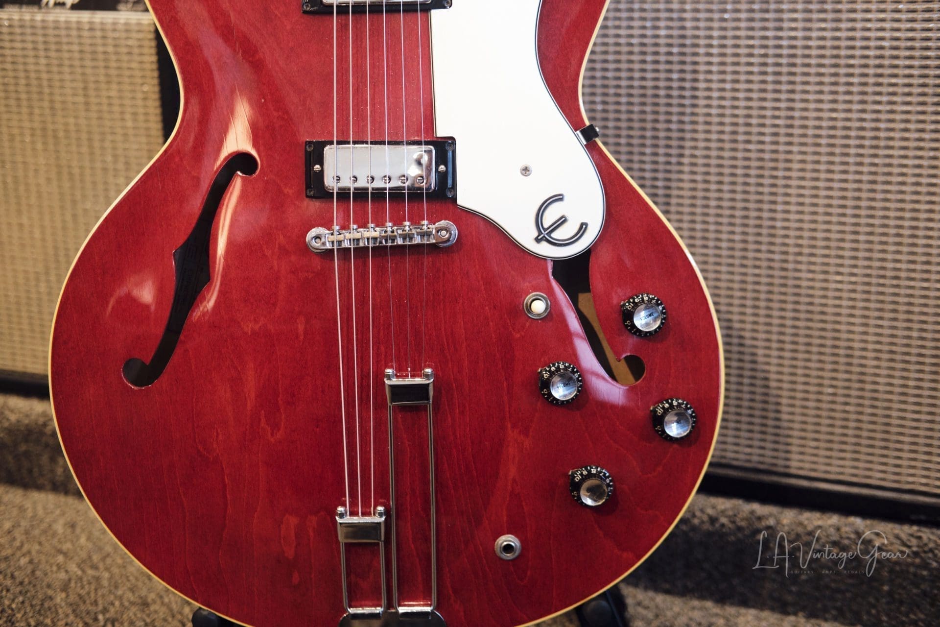 Epiphone 1967 Vintage Riviera ES360TD - Cherry Finish & Patent Number Mini-Hums ! Val McCallum Owned - Image 5
