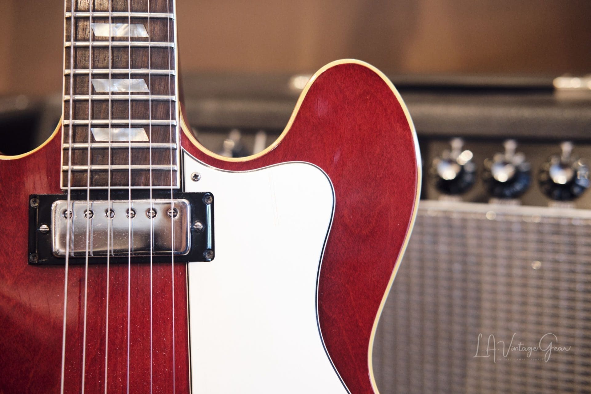 Epiphone 1967 Vintage Riviera ES360TD - Cherry Finish & Patent Number Mini-Hums ! Val McCallum Owned - Image 6