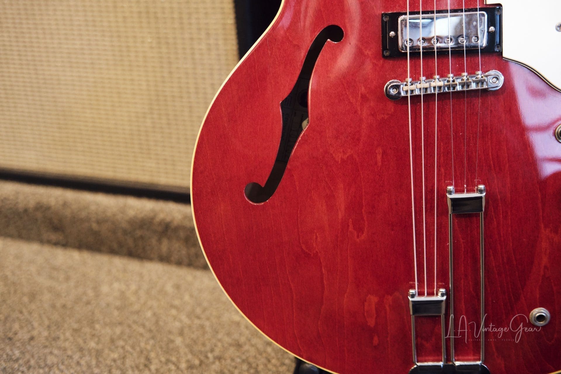 Epiphone 1967 Vintage Riviera ES360TD - Cherry Finish & Patent Number Mini-Hums ! Val McCallum Owned - Image 8
