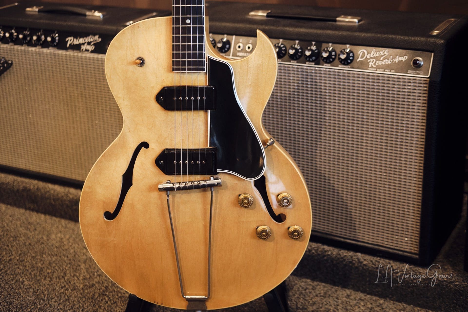 Gibson 1956 Thinline ES-225 - Natural Finish with Two Dogear P90's ! Val McCallum Owned - Image 2