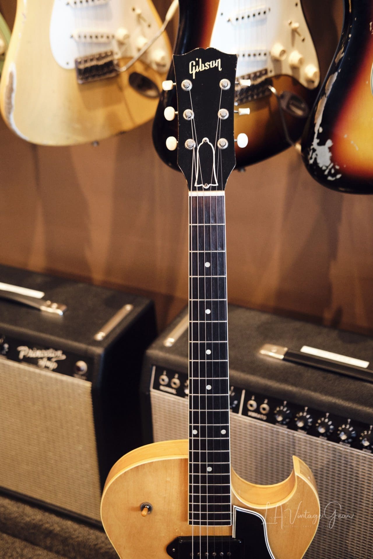 Gibson 1956 Thinline ES-225 - Natural Finish with Two Dogear P90's ! Val McCallum Owned - Image 11
