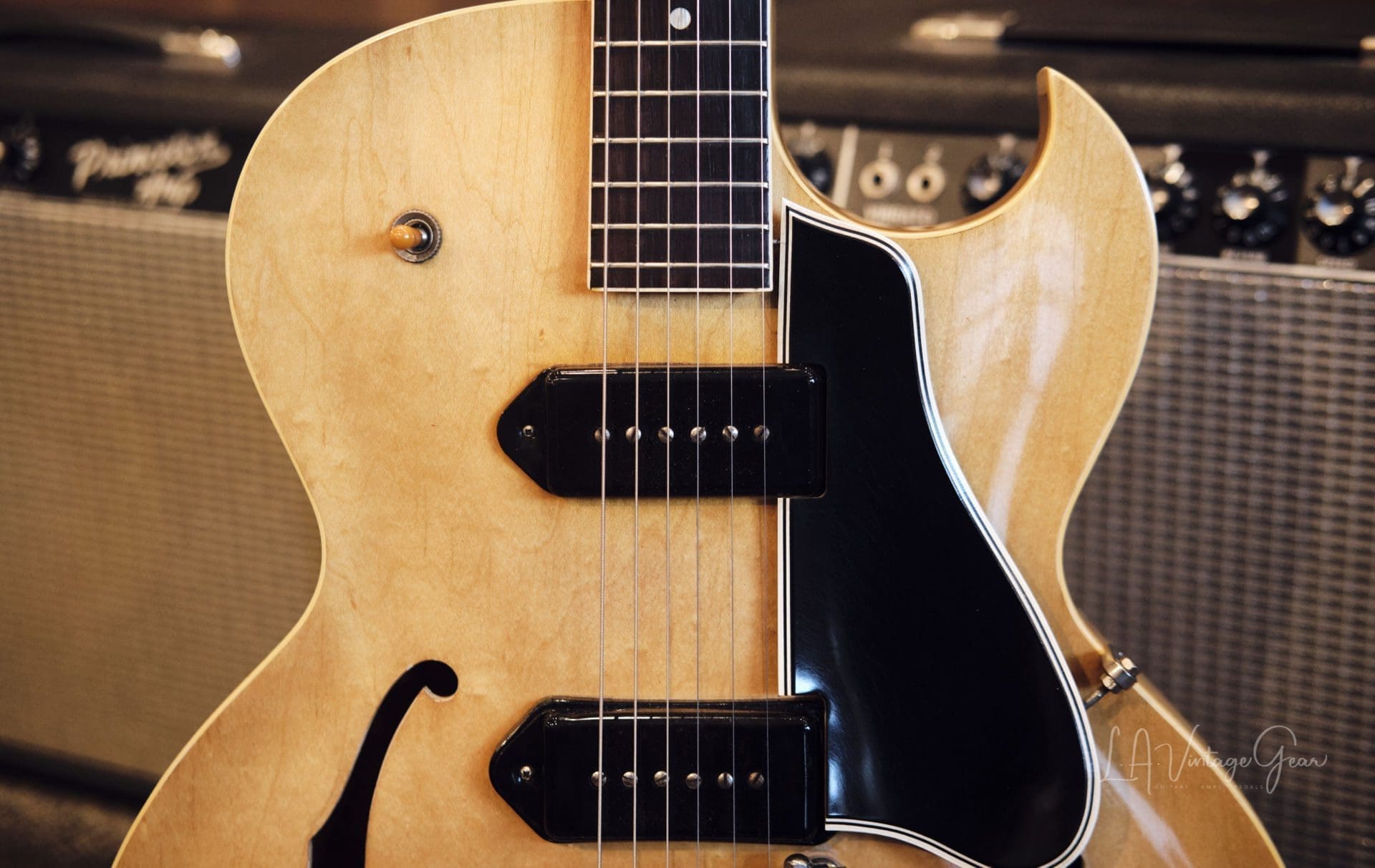 Gibson 1956 Thinline ES-225 - Natural Finish with Two Dogear P90's ! Val McCallum Owned - Image 3