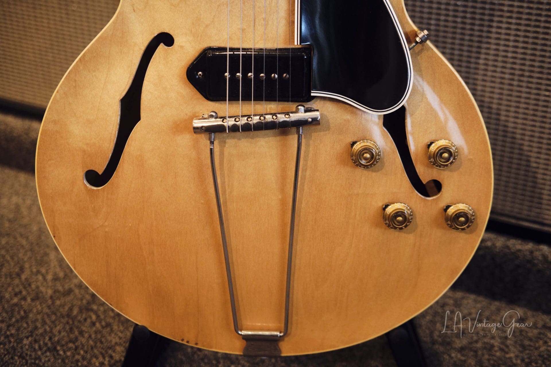 Gibson 1956 Thinline ES-225 - Natural Finish with Two Dogear P90's ! Val McCallum Owned - Image 4