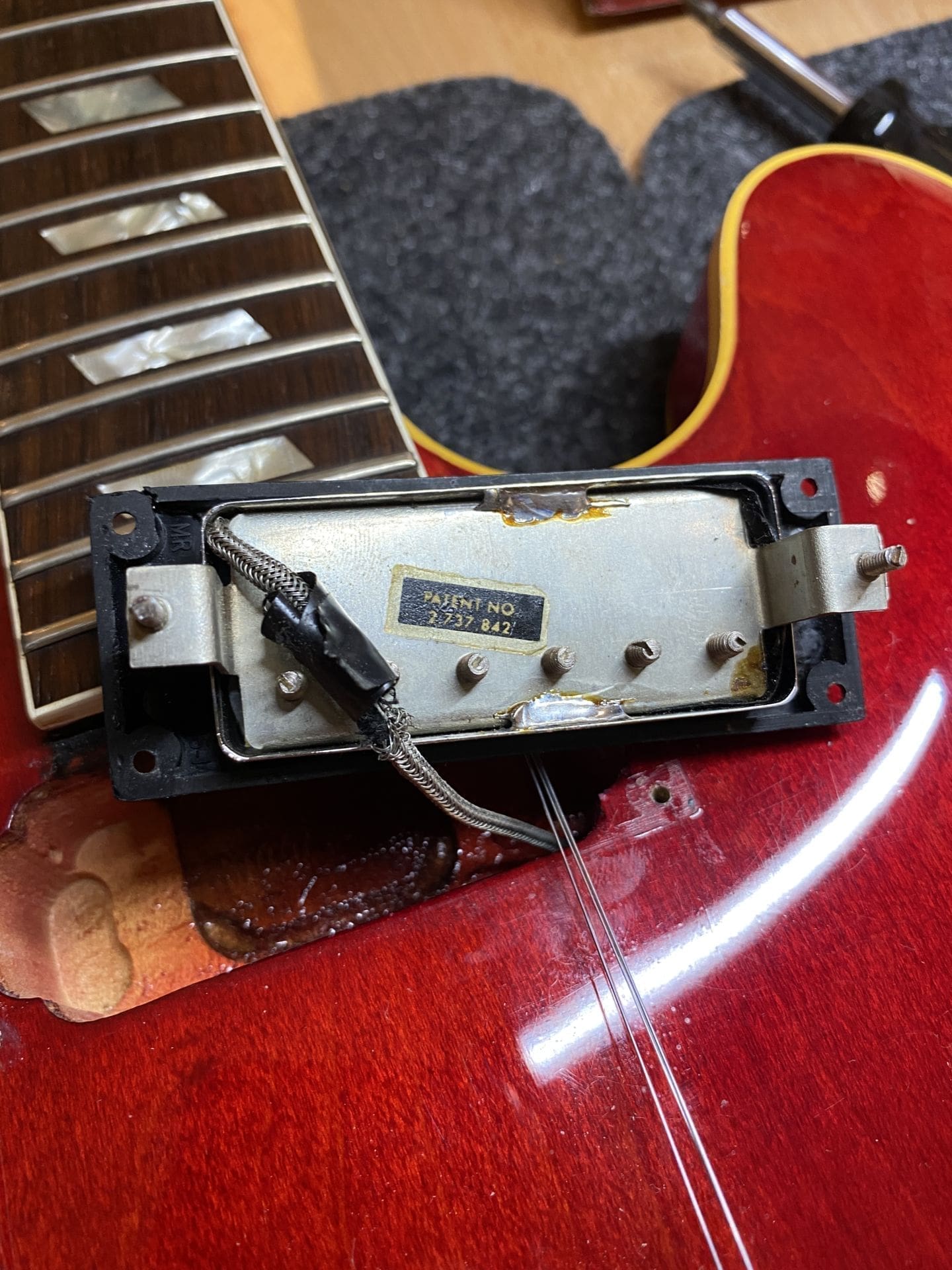Epiphone 1967 Vintage Riviera ES360TD - Cherry Finish & Patent Number Mini-Hums ! Val McCallum Owned - Image 32