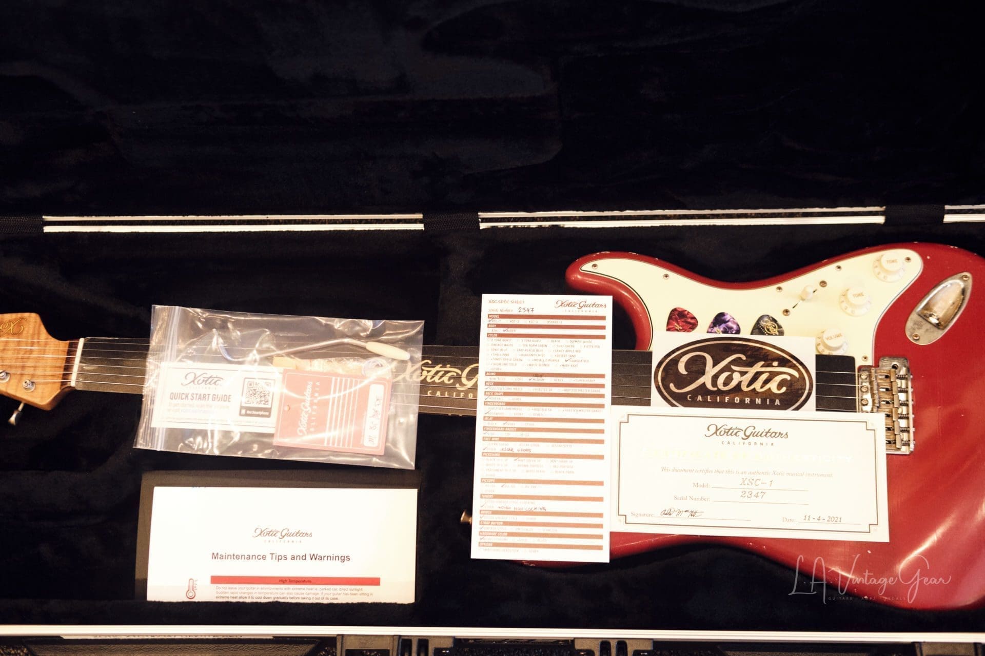 Xotic XSC1 S-Style Electric Guitar - Dakota Red Finish #2347 - Image 15