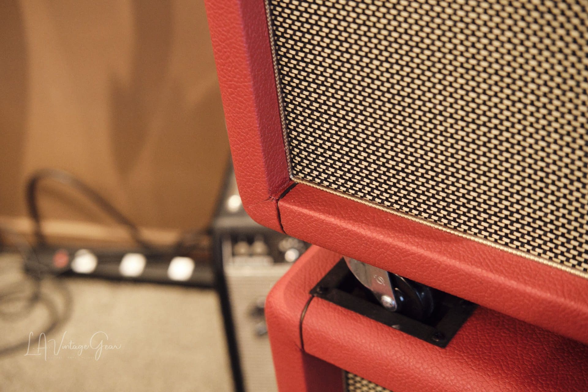 Marshall Vintage 1972 4x12 Guitar Cab 'Unloaded' & Recovered in Red Tolex - Special Deal!! - Image 6