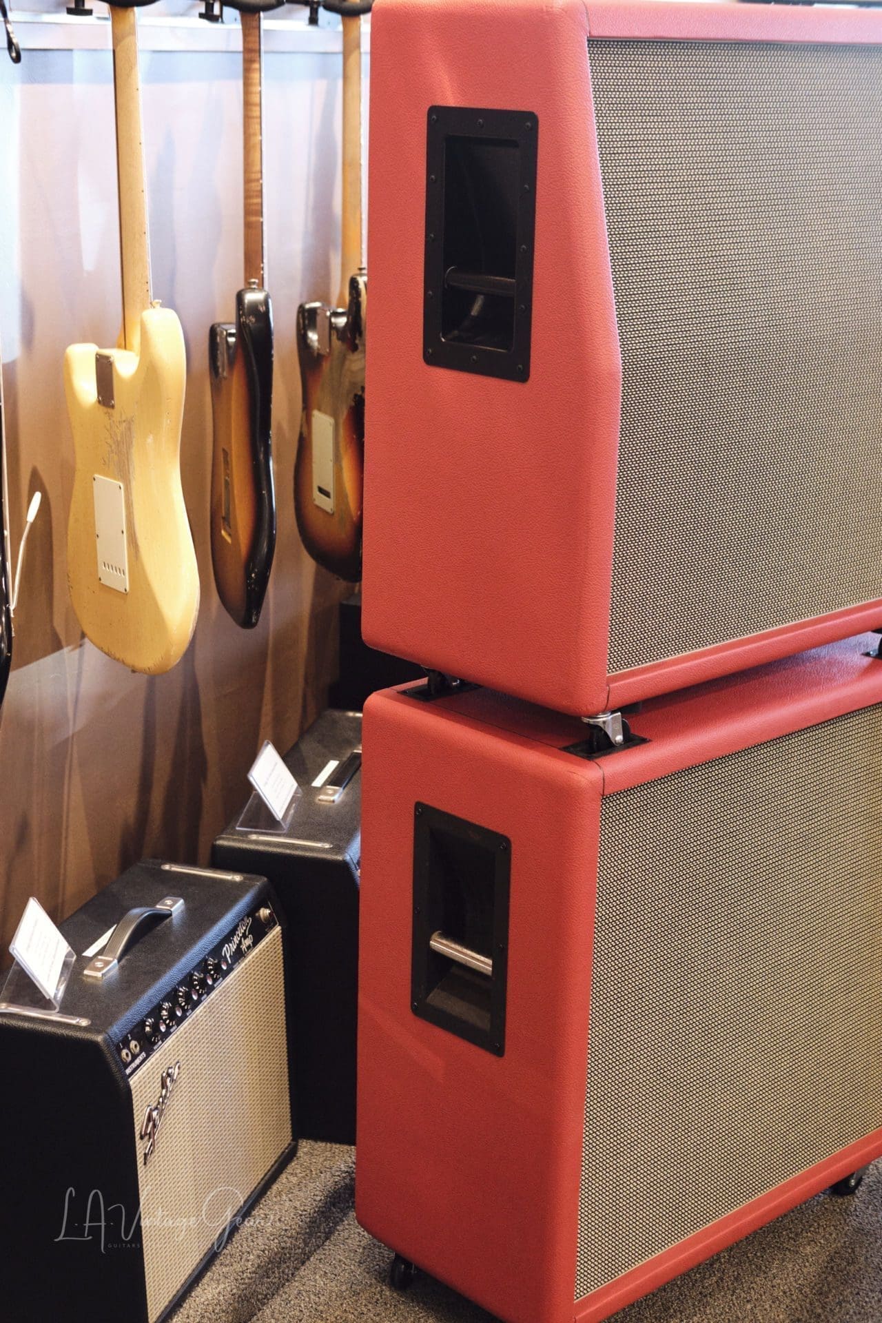 Marshall Vintage 1972 4x12 Guitar Cab 'Unloaded' & Recovered in Red Tolex - Special Deal!! - Image 3