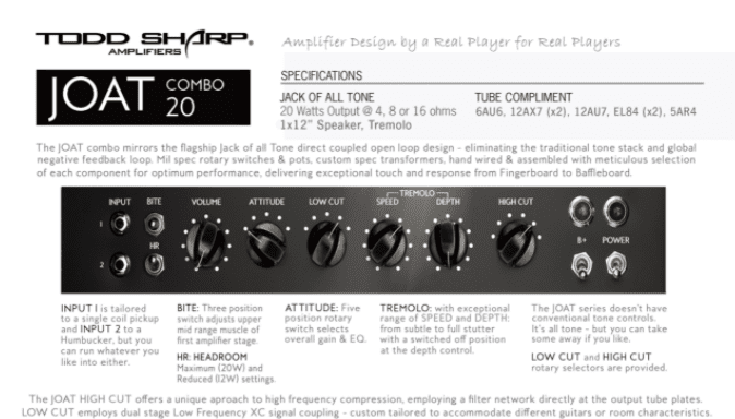 Todd Sharp 20 Watt 1x12 Combo - w/ Alessandro Speaker and Reverb! One of a kind with built in reverb - Image 11