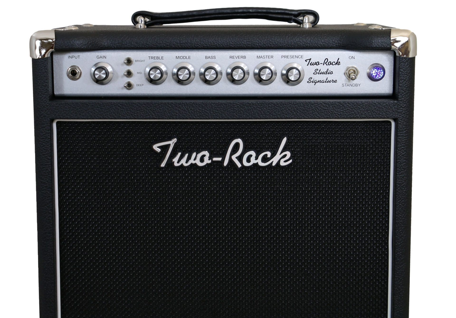 Two Rock Studio Signature 1x12 Combo Guitar Amp - Black Bronco Tolex & Silver Chassis - Image 4