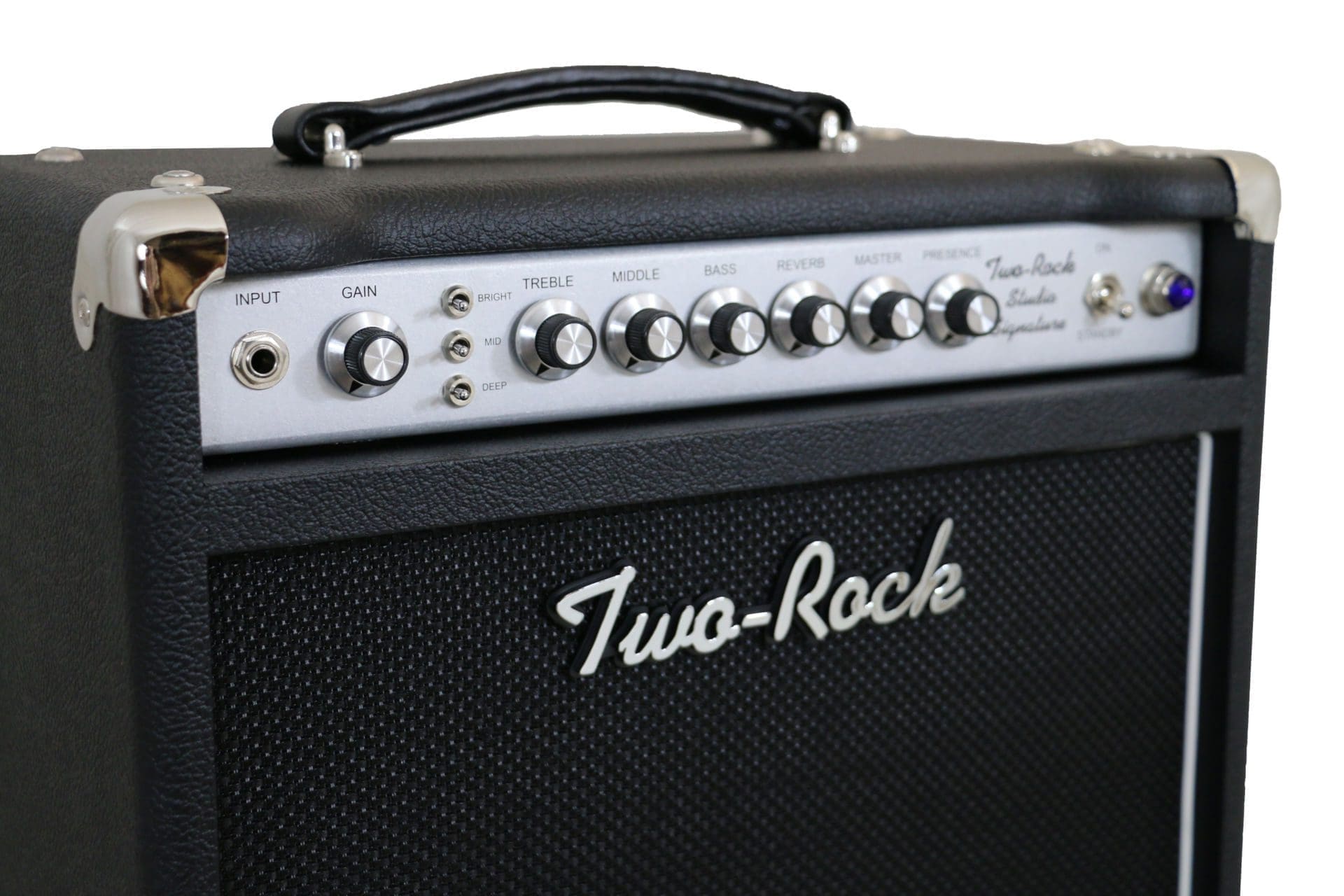 Two Rock Studio Signature 1x12 Combo Guitar Amp - Black Bronco Tolex & Silver Chassis - Image 3