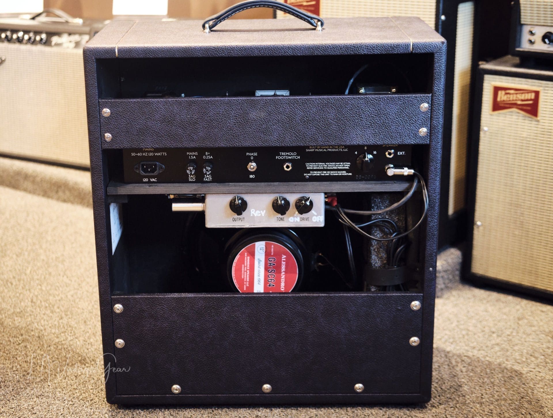 Todd Sharp 20 Watt 1x12 Combo - w/ Alessandro Speaker and Reverb! One of a kind with built in reverb - Image 6