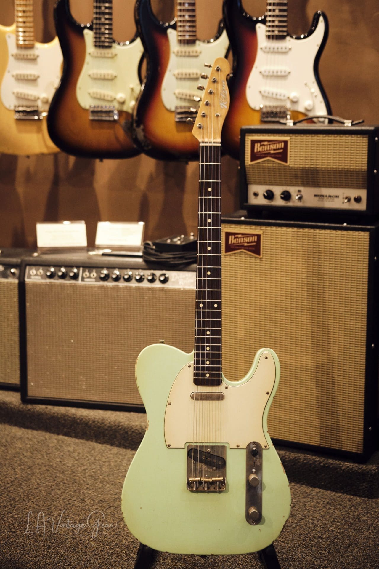 K-Line Truxton T-Style Electric Guitar - Lightly Relic'd Surf Green Finish - Brand New!