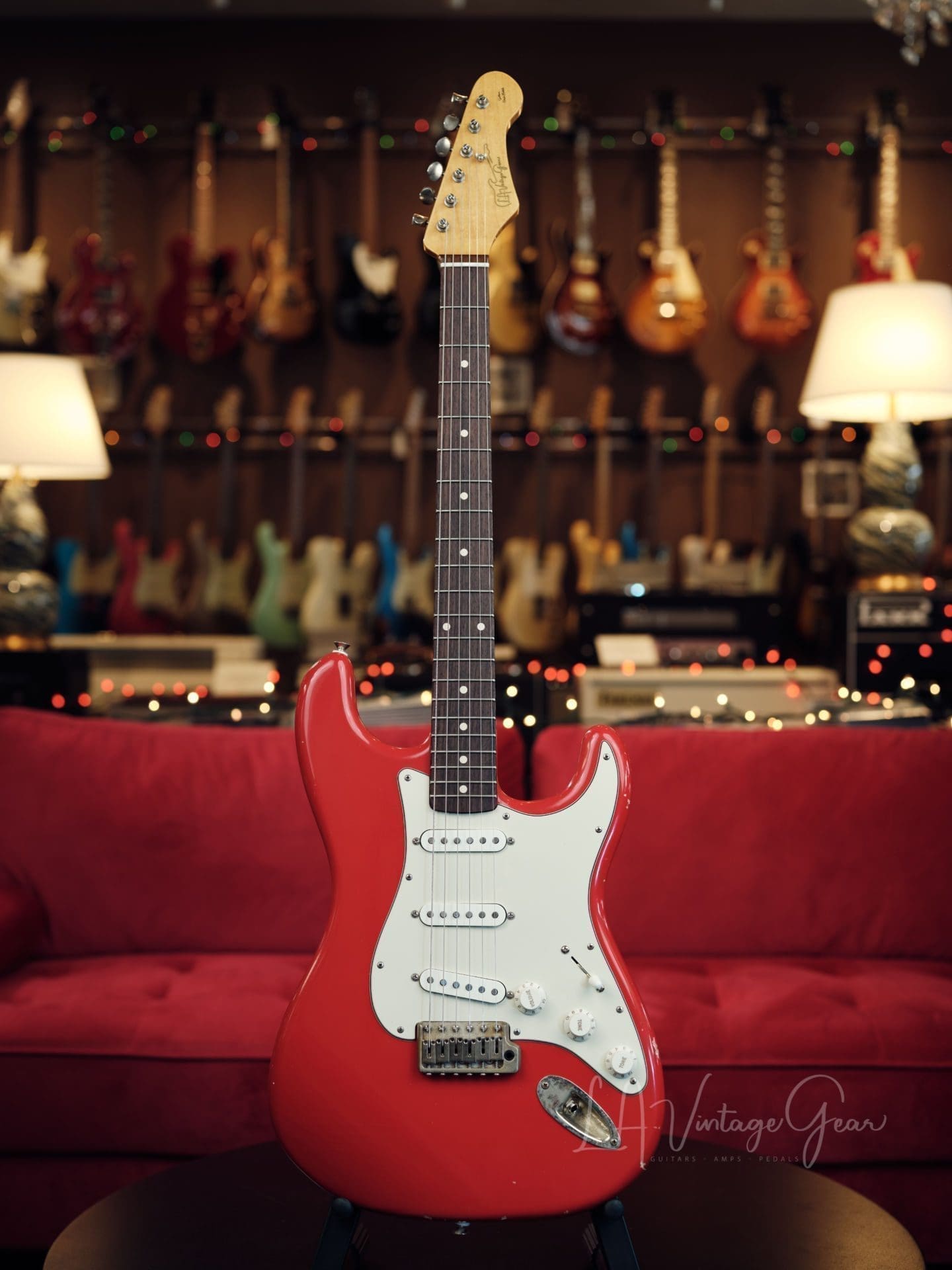 L.A. Vintage Gear Proprietary Dakota Red Double Cut S-Style Electric Guitar-Our Brand New Line!