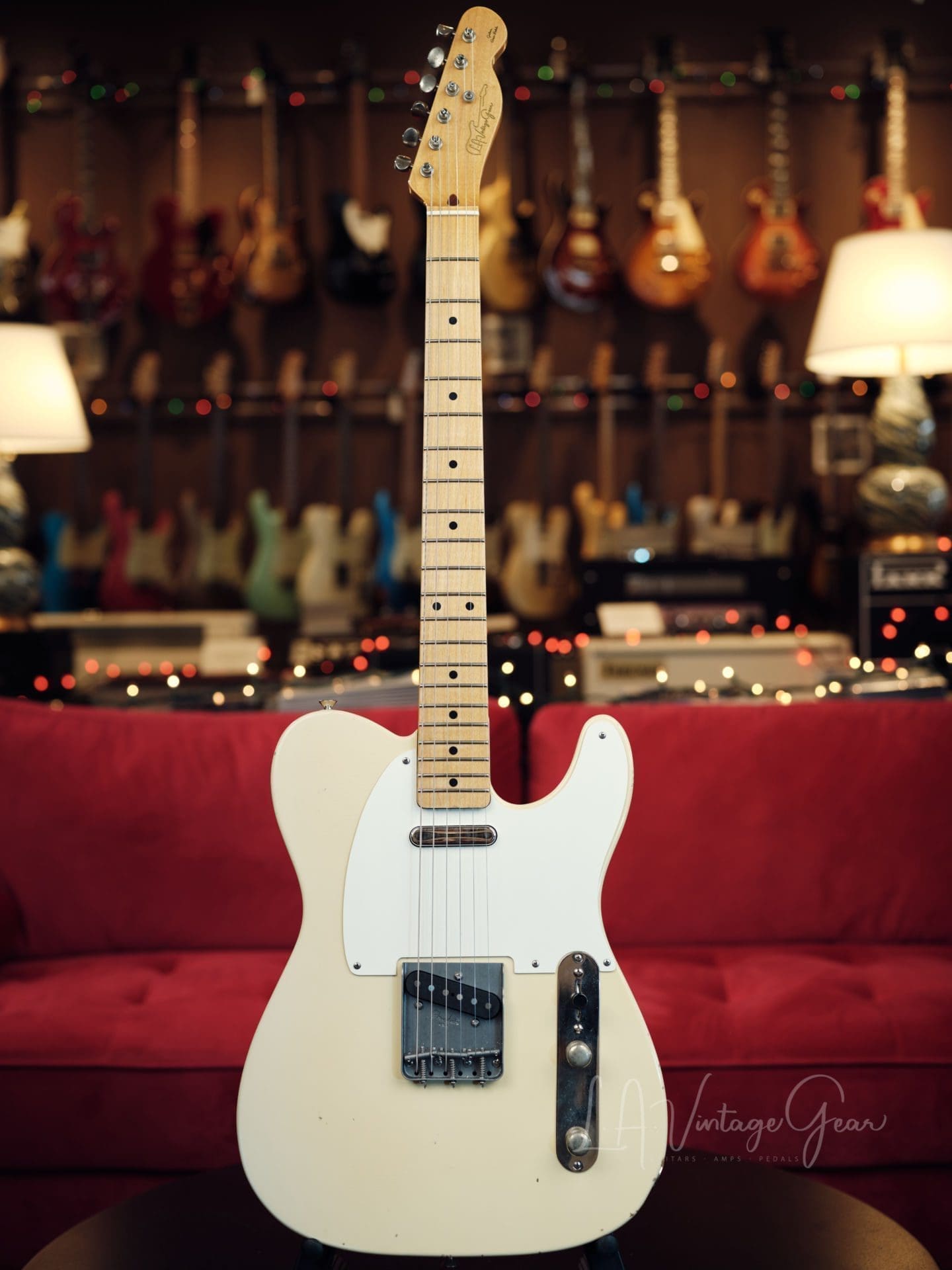 L.A. Vintage Gear Proprietary Single Cut T-Style Electric Guitar in Nicotine Blonde with a Maple Neck - Brand New!