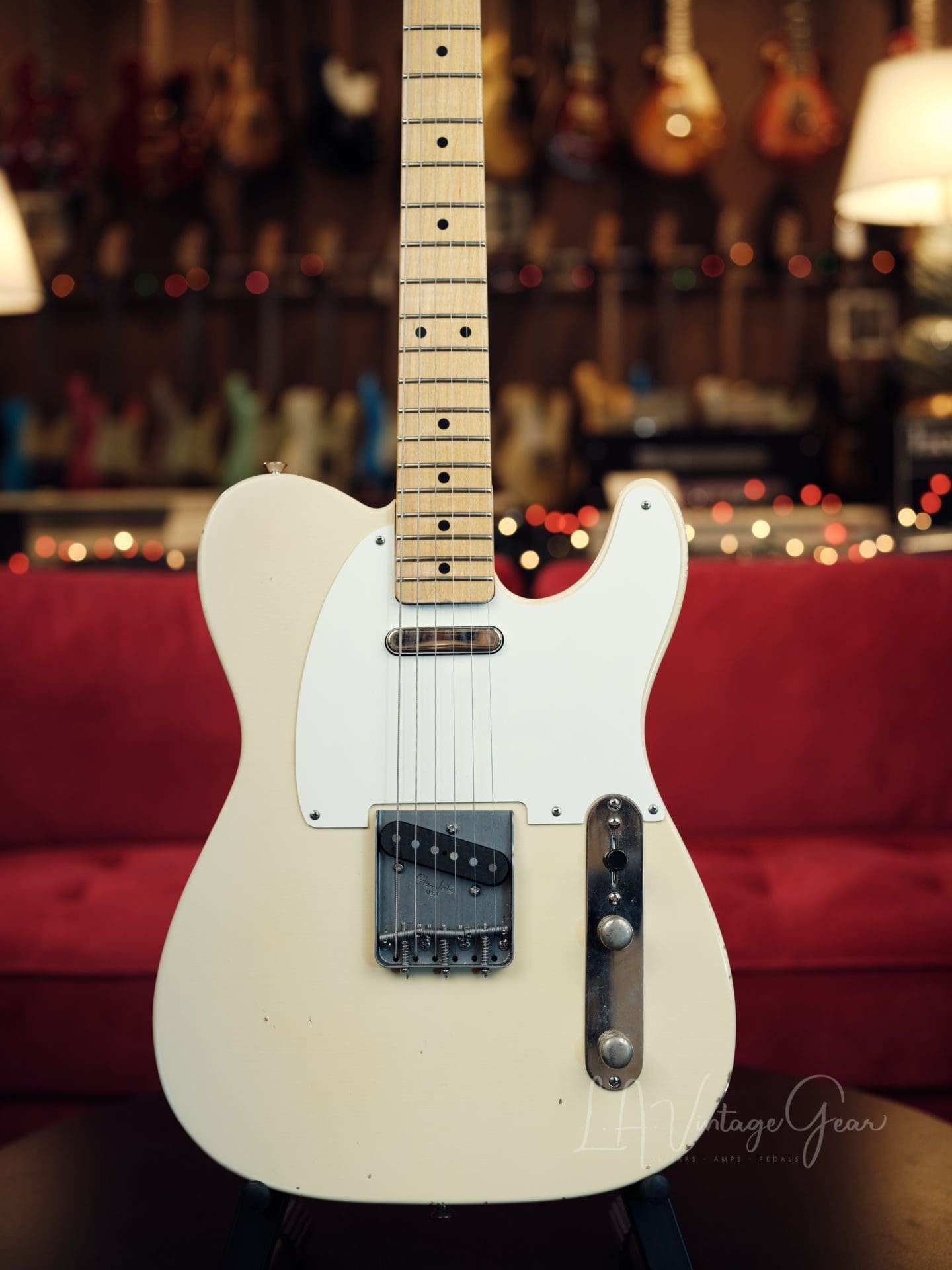 L.A. Vintage Gear Proprietary Single Cut T-Style Electric Guitar in Nicotine Blonde with a Maple Neck - Brand New! - Image 3