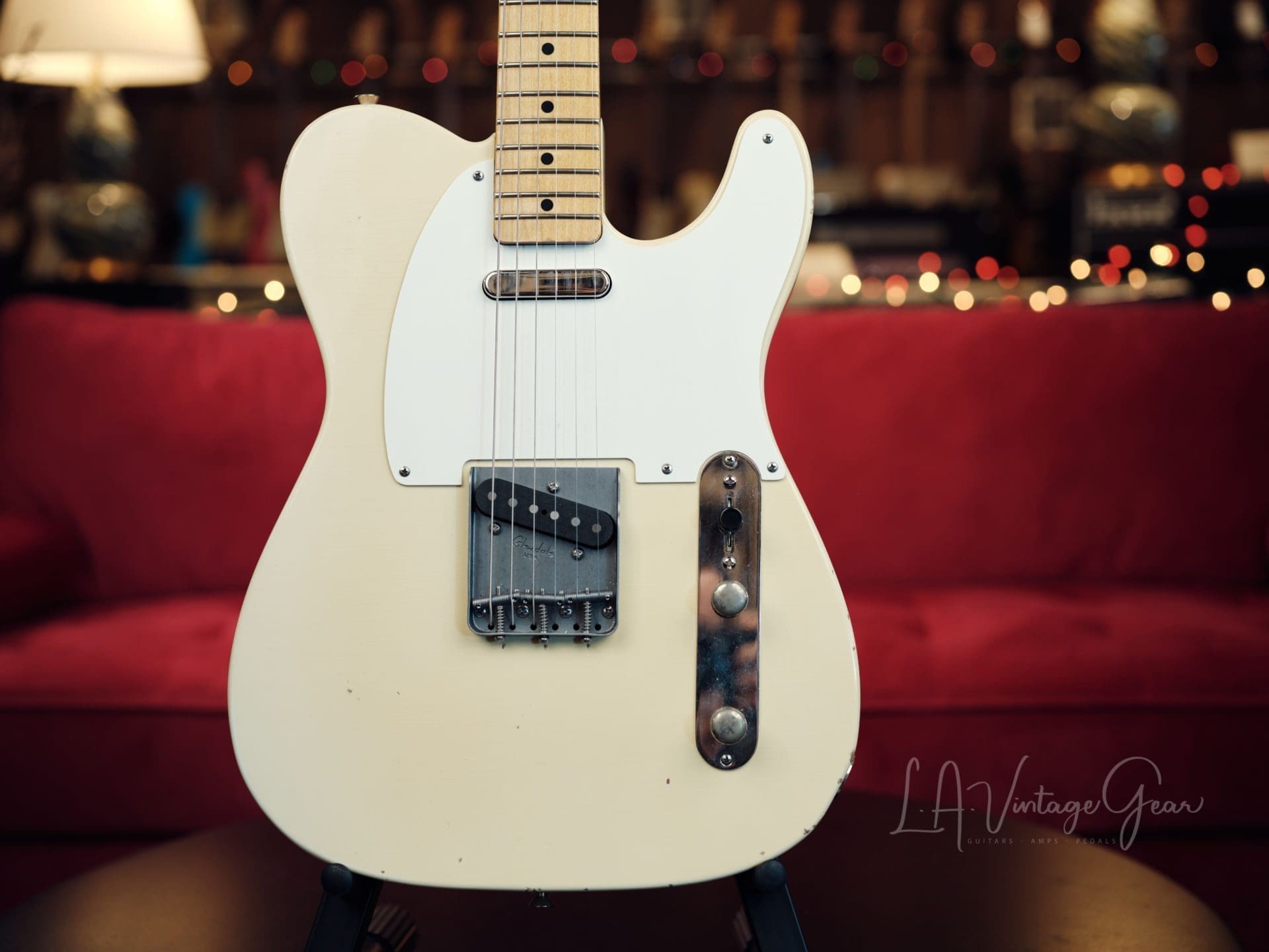L.A. Vintage Gear Proprietary Single Cut T-Style Electric Guitar in Nicotine Blonde with a Maple Neck - Brand New! - Image 4