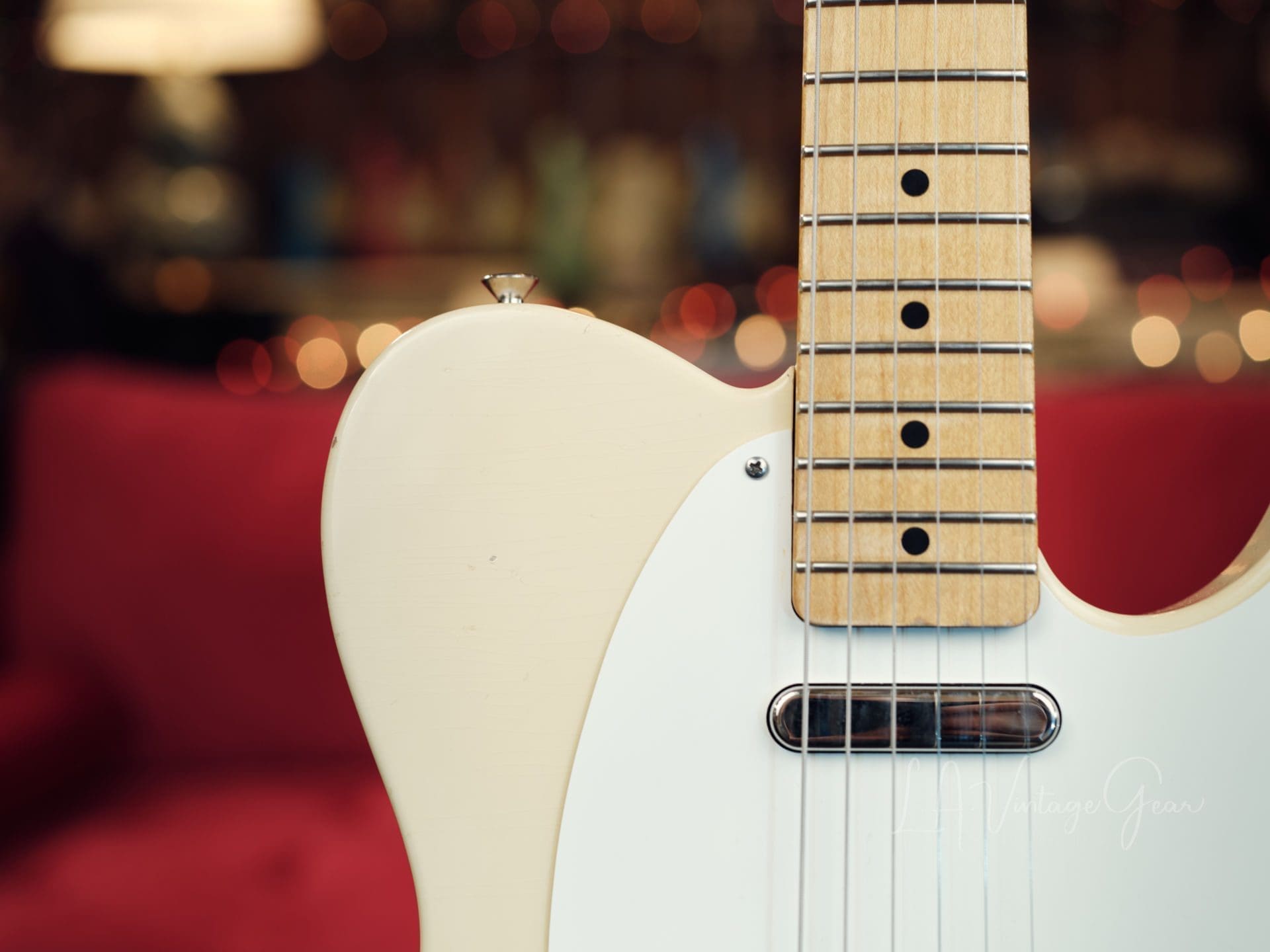 L.A. Vintage Gear Proprietary Single Cut T-Style Electric Guitar in Nicotine Blonde with a Maple Neck - Brand New! - Image 5