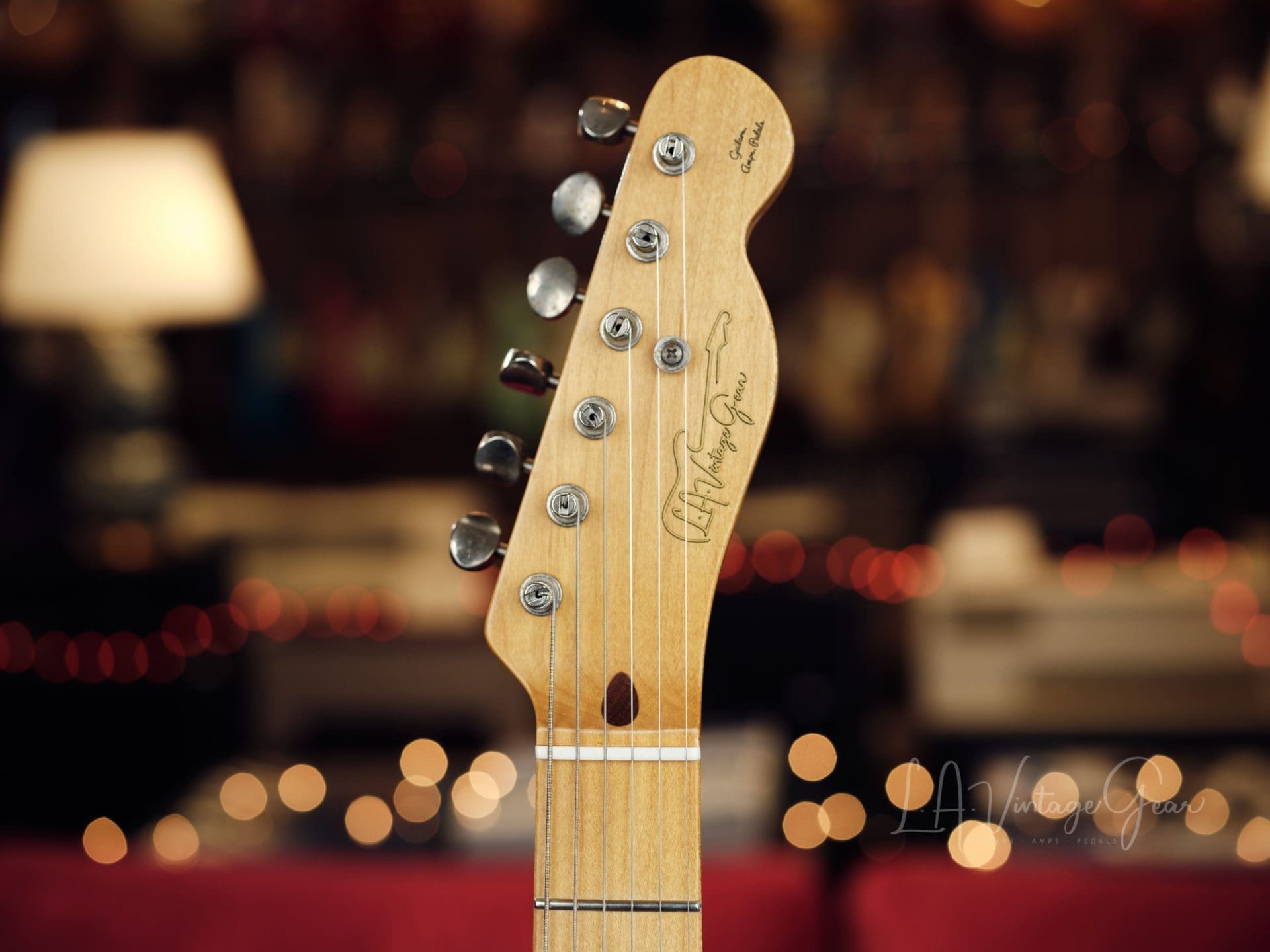 L.A. Vintage Gear Proprietary Single Cut T-Style Electric Guitar in Nicotine Blonde with a Maple Neck - Brand New! - Image 8