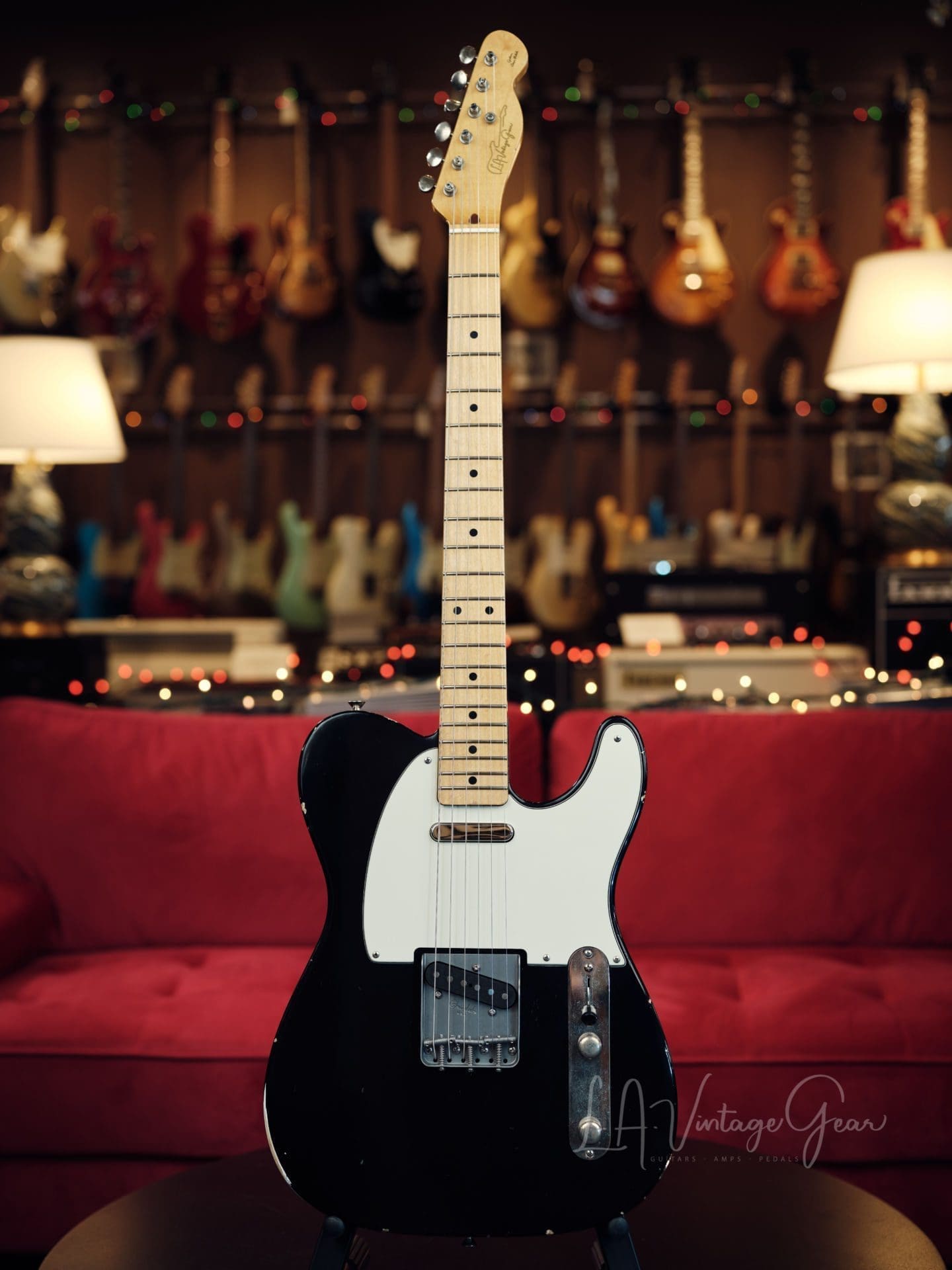 L.A. Vintage Gear Proprietary Single Cut T-Style Electric Guitar in Classic Black Finish with Maple Neck - Brand New !