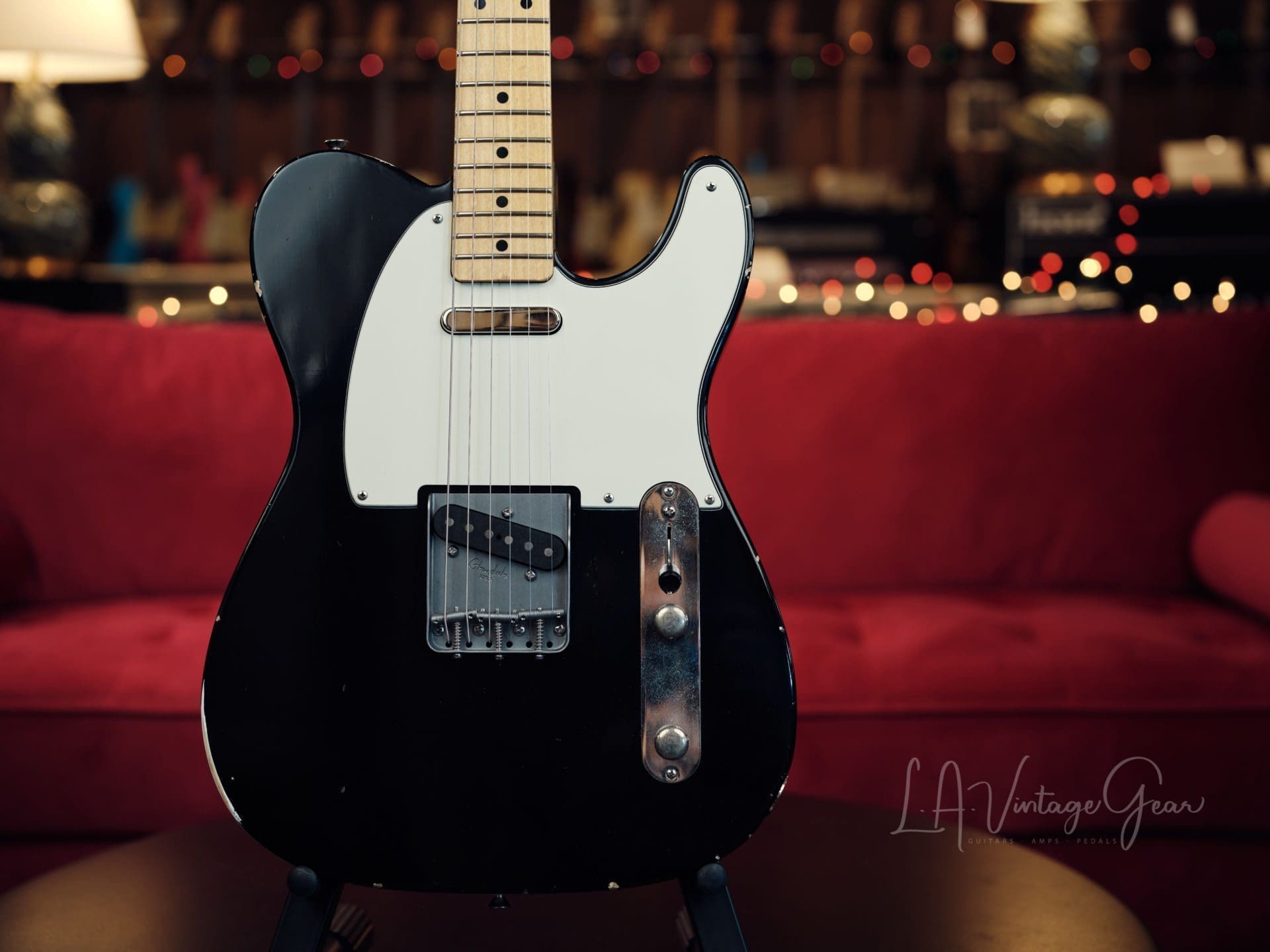 L.A. Vintage Gear Proprietary Single Cut T-Style Electric Guitar in Classic Black Finish with Maple Neck - Brand New ! - Image 3