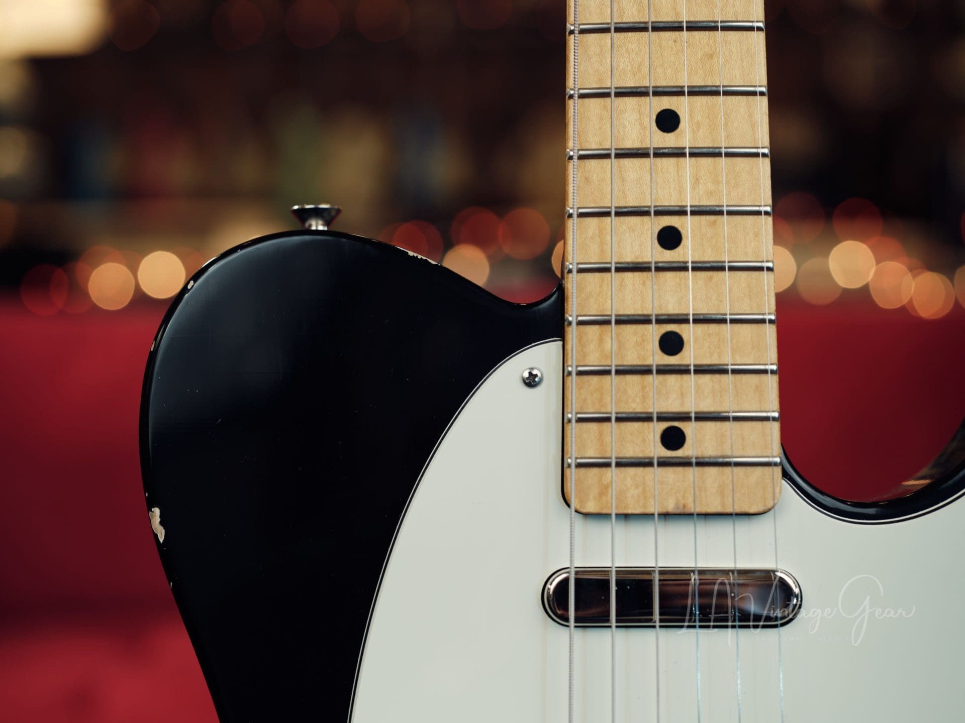 L.A. Vintage Gear Proprietary Single Cut T-Style Electric Guitar in Classic Black Finish with Maple Neck - Brand New ! - Image 4