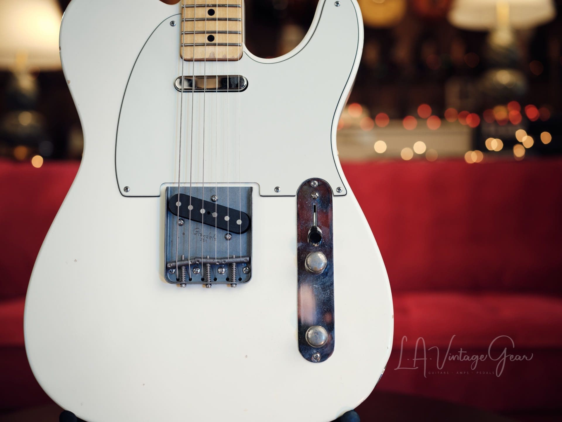 L.A. Vintage Gear Proprietary Single Cut T-Style Electric Guitar in an Oly White Finish with Maple Neck - Brand New! - Image 3