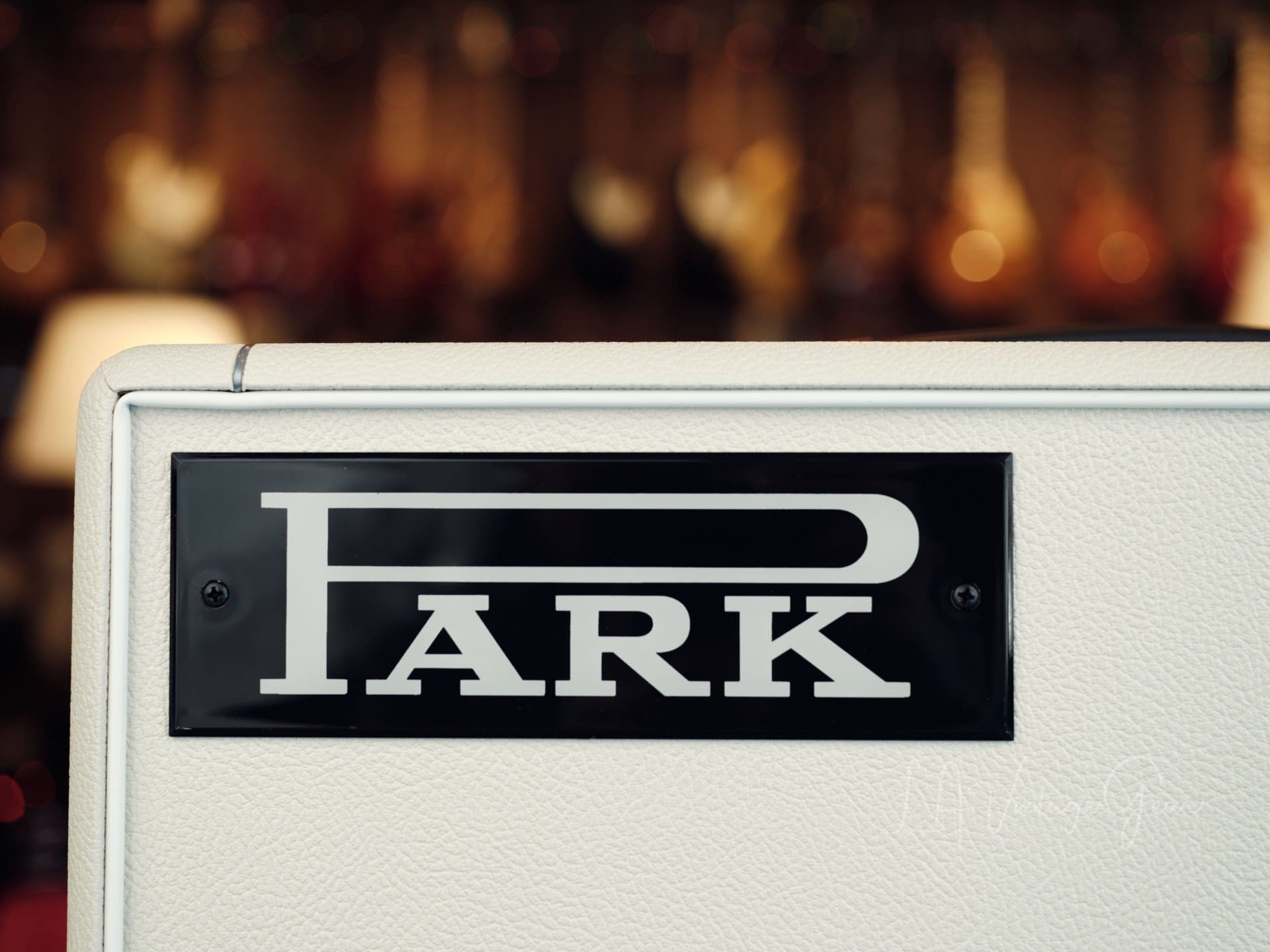 Park PMV50 Head & 2x12 Cab in White Tolex with Blue Grill Cloth - Image 4